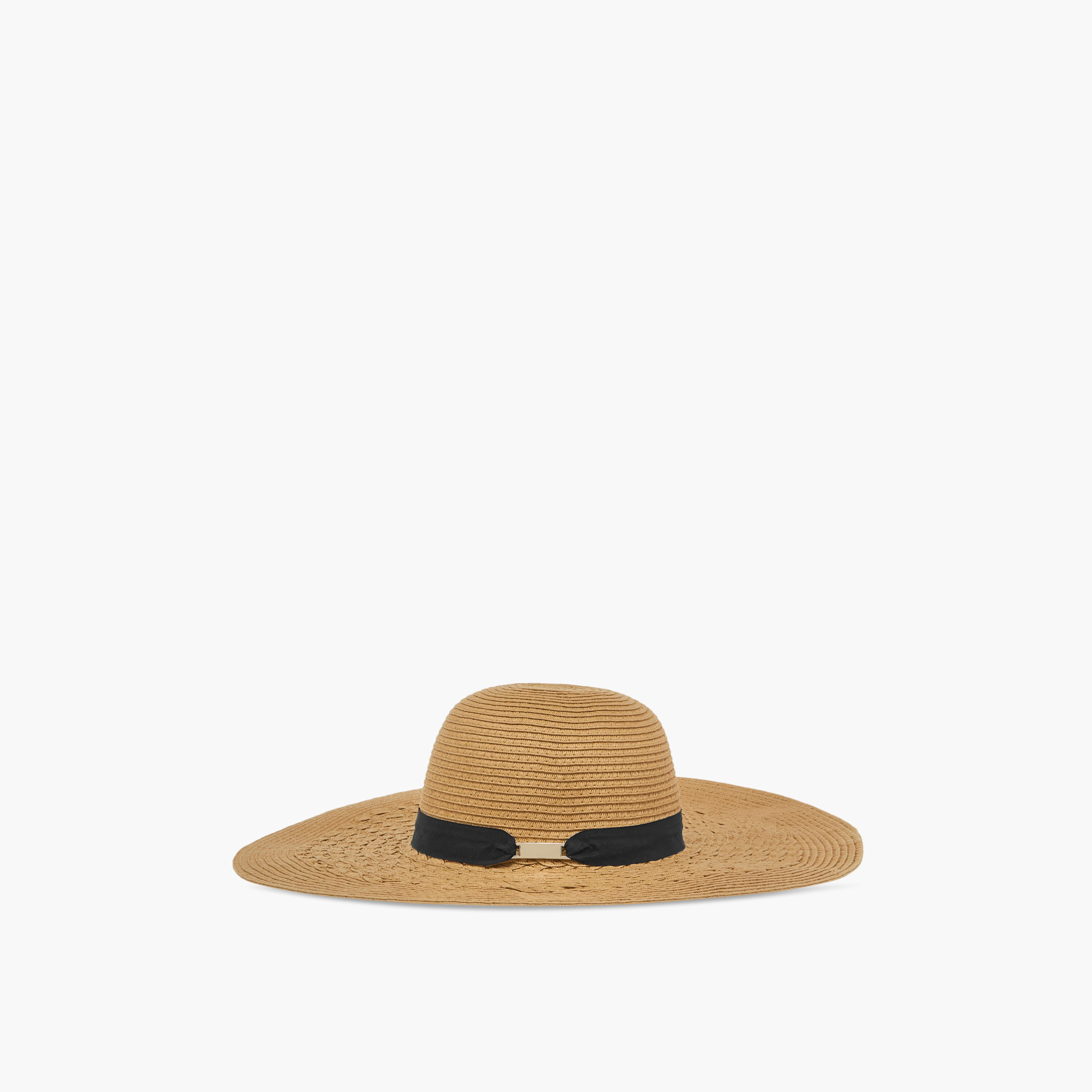 Textured Hat with Metal Accent-women-clothingaccessories-capsandhats-image-1