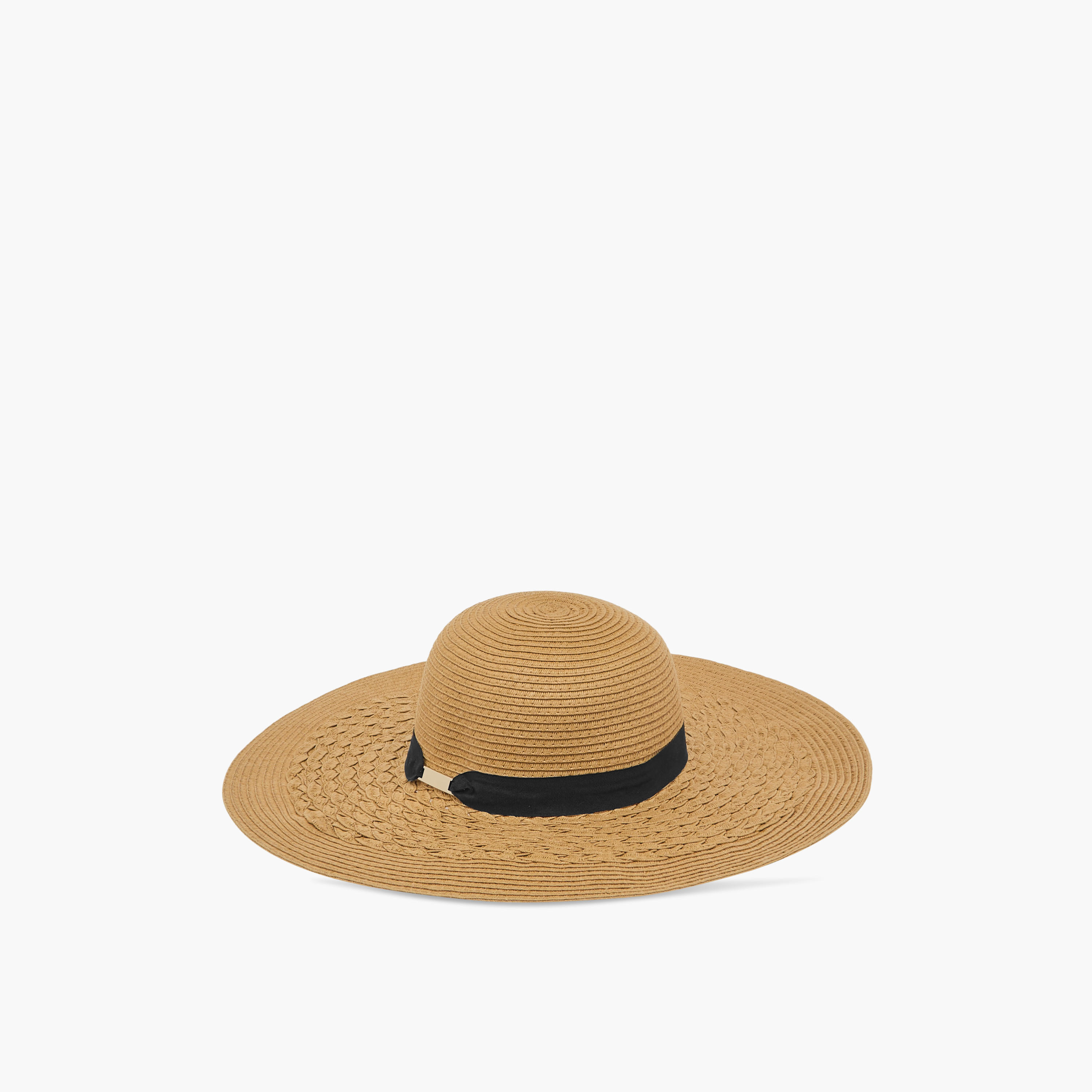 Textured Hat with Metal Accent-women-clothingaccessories-capsandhats-image-3