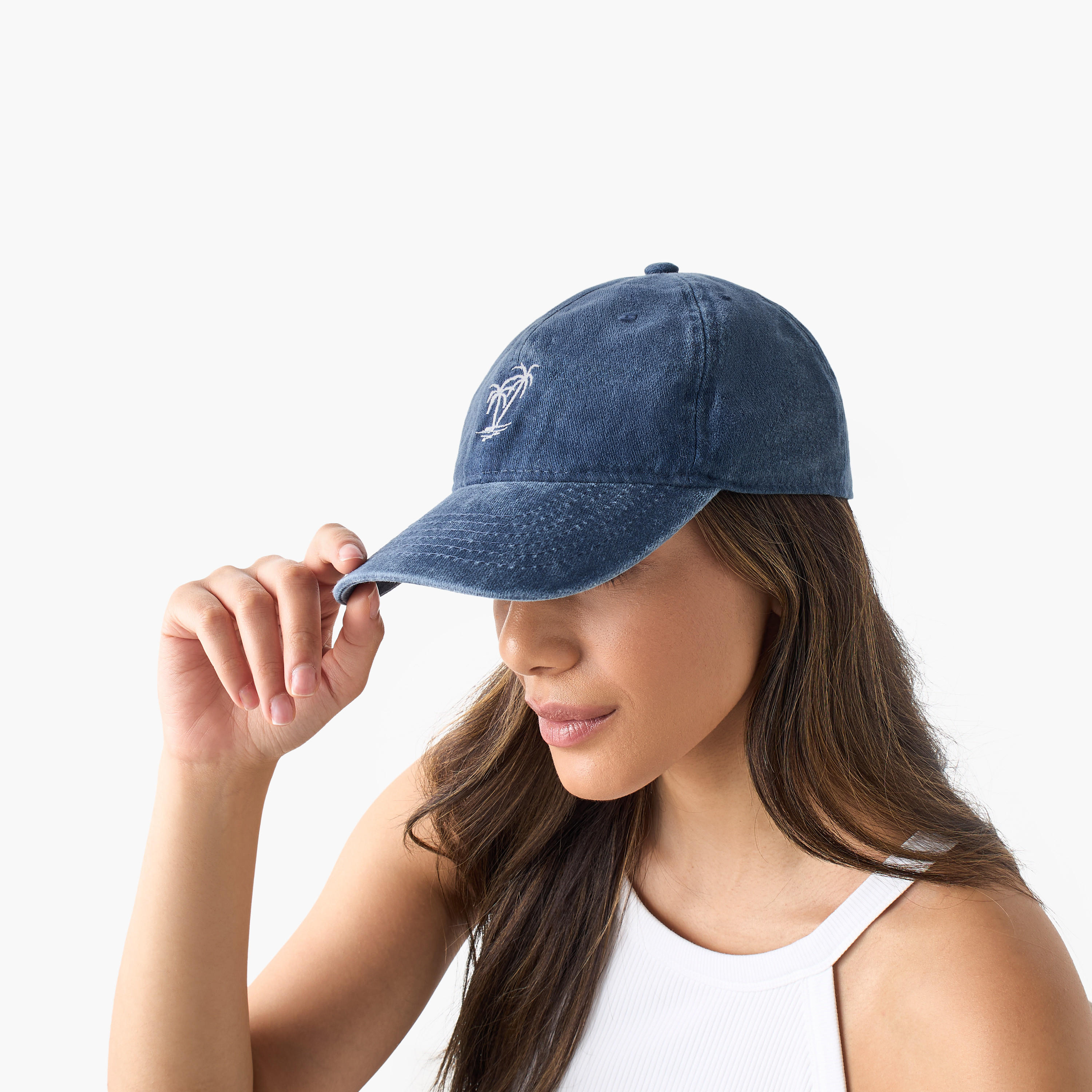 كاب مطرز بشريط إغلاق بأبزيم-women-clothingaccessories-capsandhats-image-7