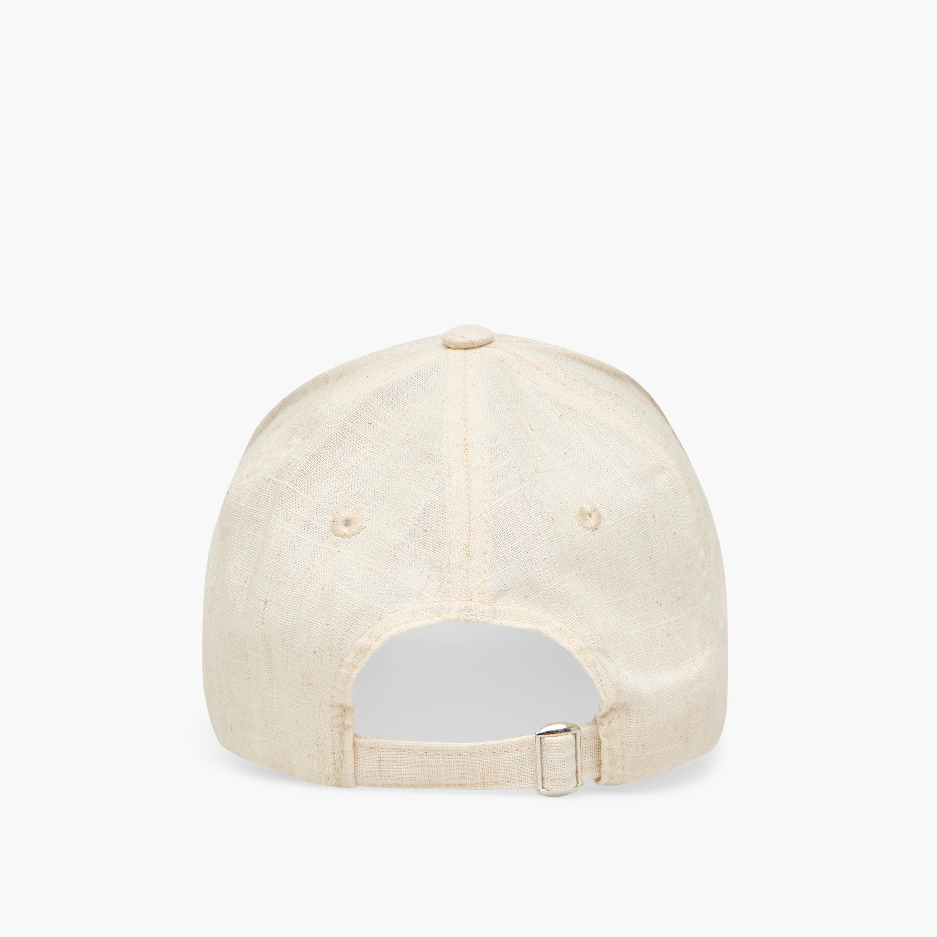 Textured Cap with Buckled Strap Closure-women-clothingaccessories-capsandhats-image-4