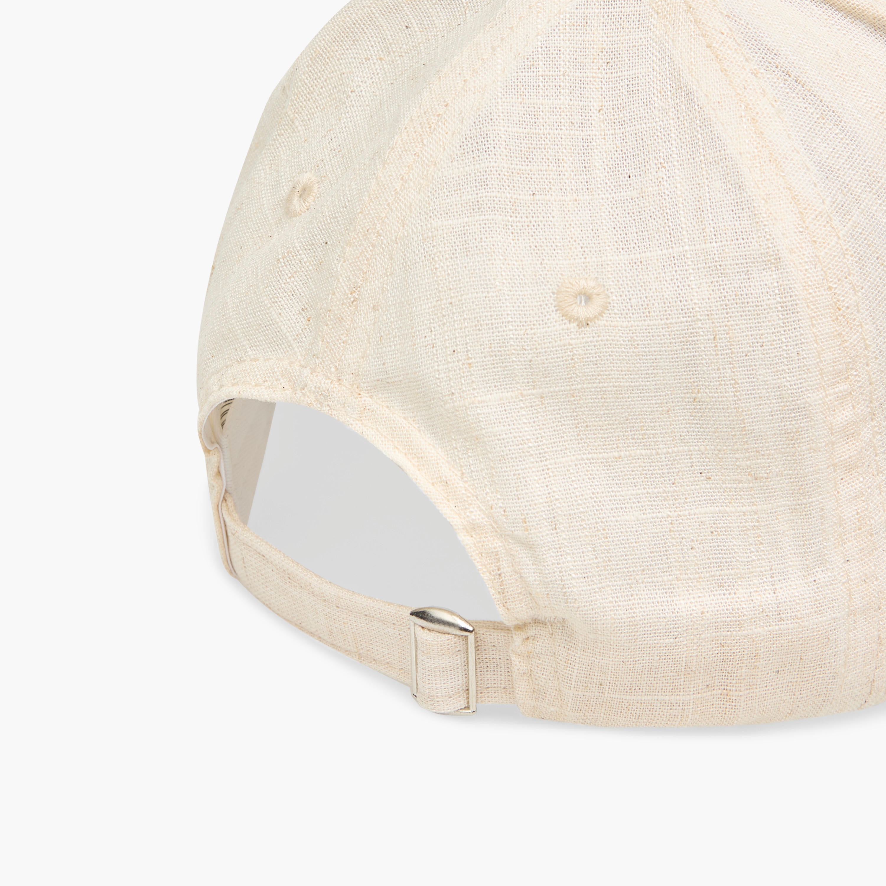 Textured Cap with Buckled Strap Closure-women-clothingaccessories-capsandhats-image-6