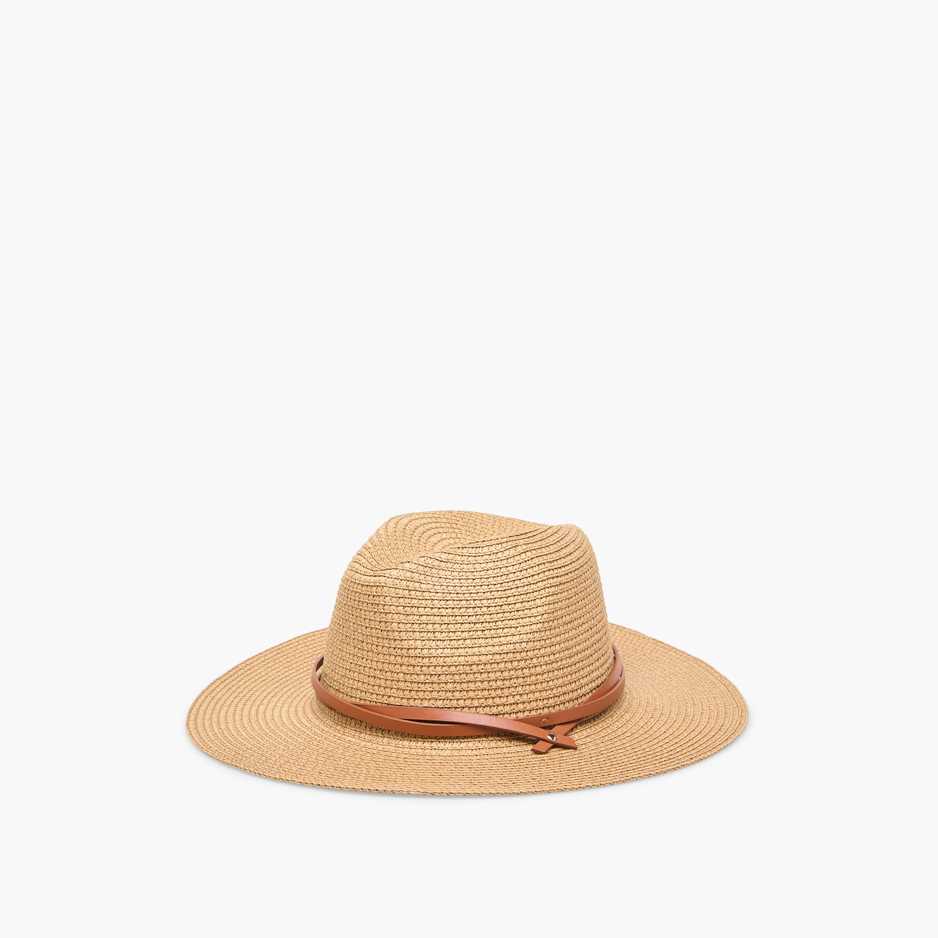 قبعة بارزة الملمس بتفاصيل حزام-women-clothingaccessories-capsandhats-image-3