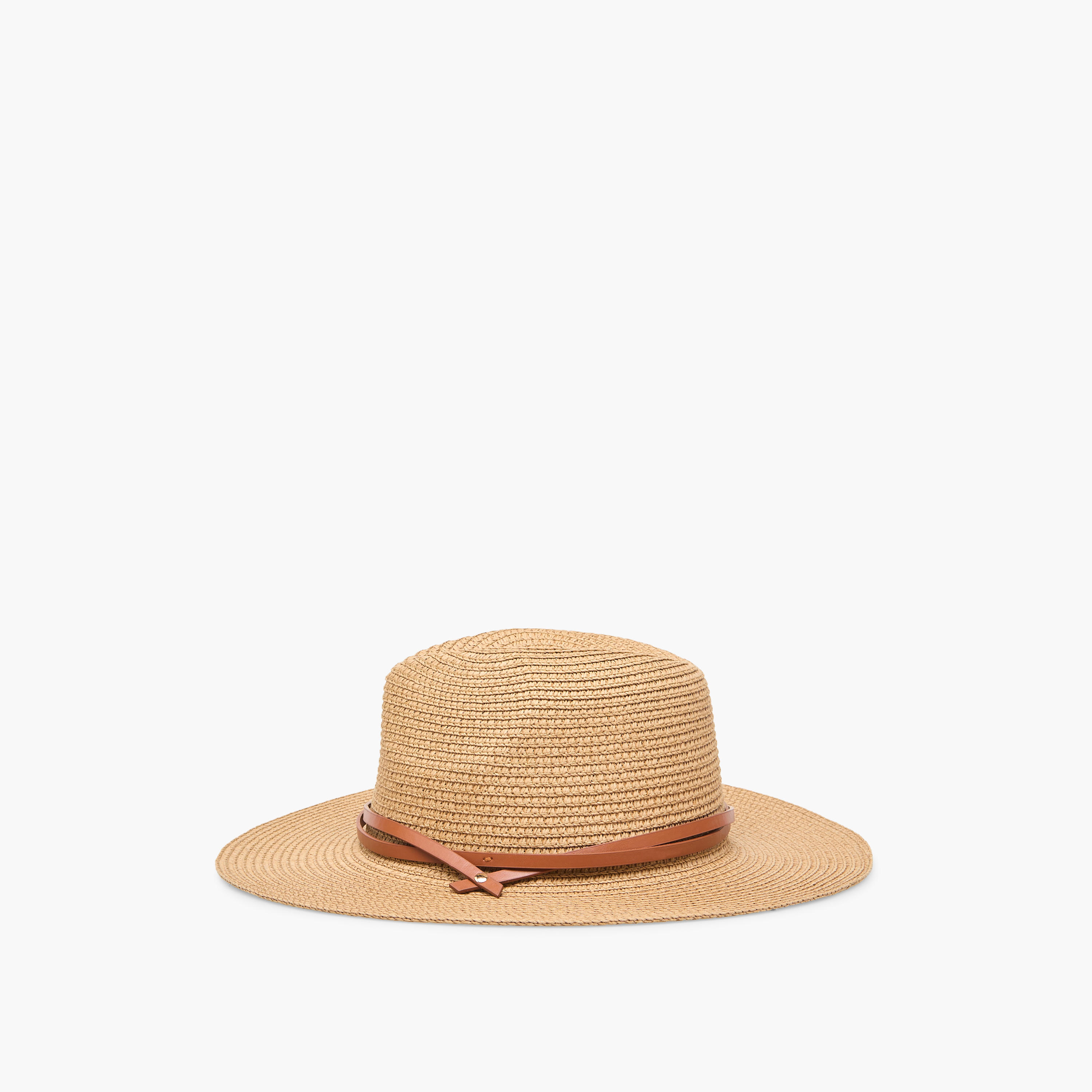 قبعة بارزة الملمس بتفاصيل حزام-women-clothingaccessories-capsandhats-image-4