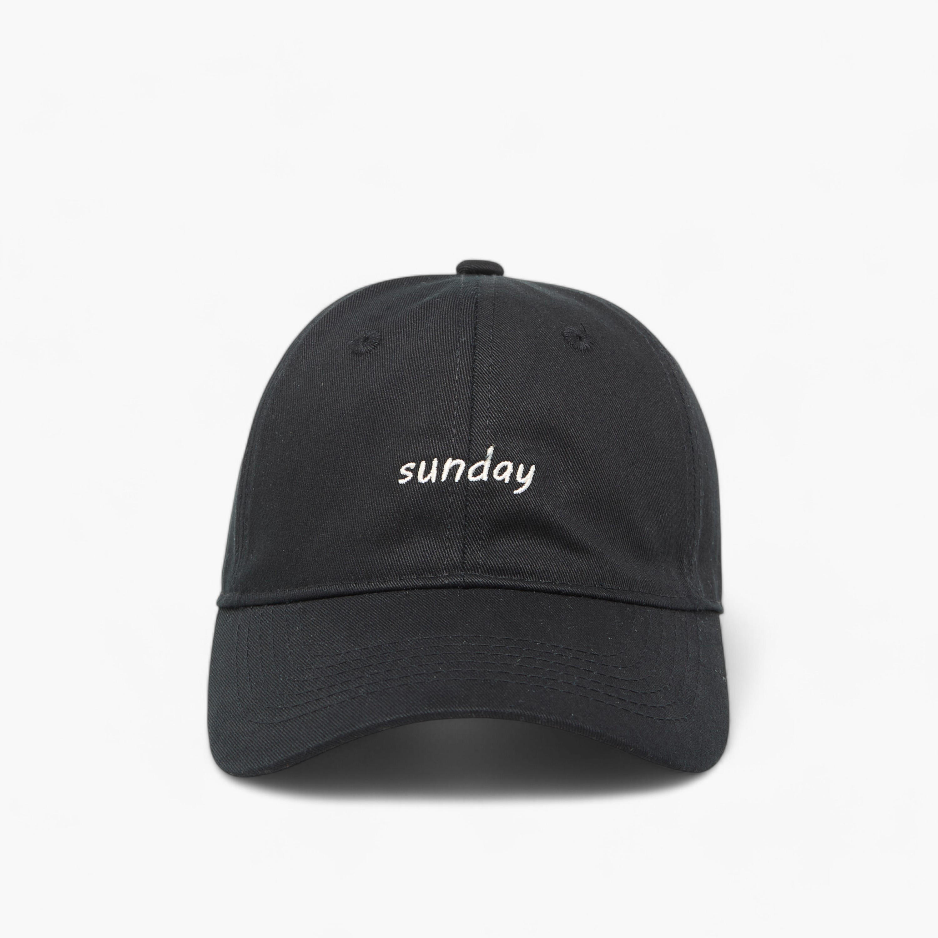 Embroidered Cap with Buckled Strap Closure-women-clothingaccessories-capsandhats-image-1
