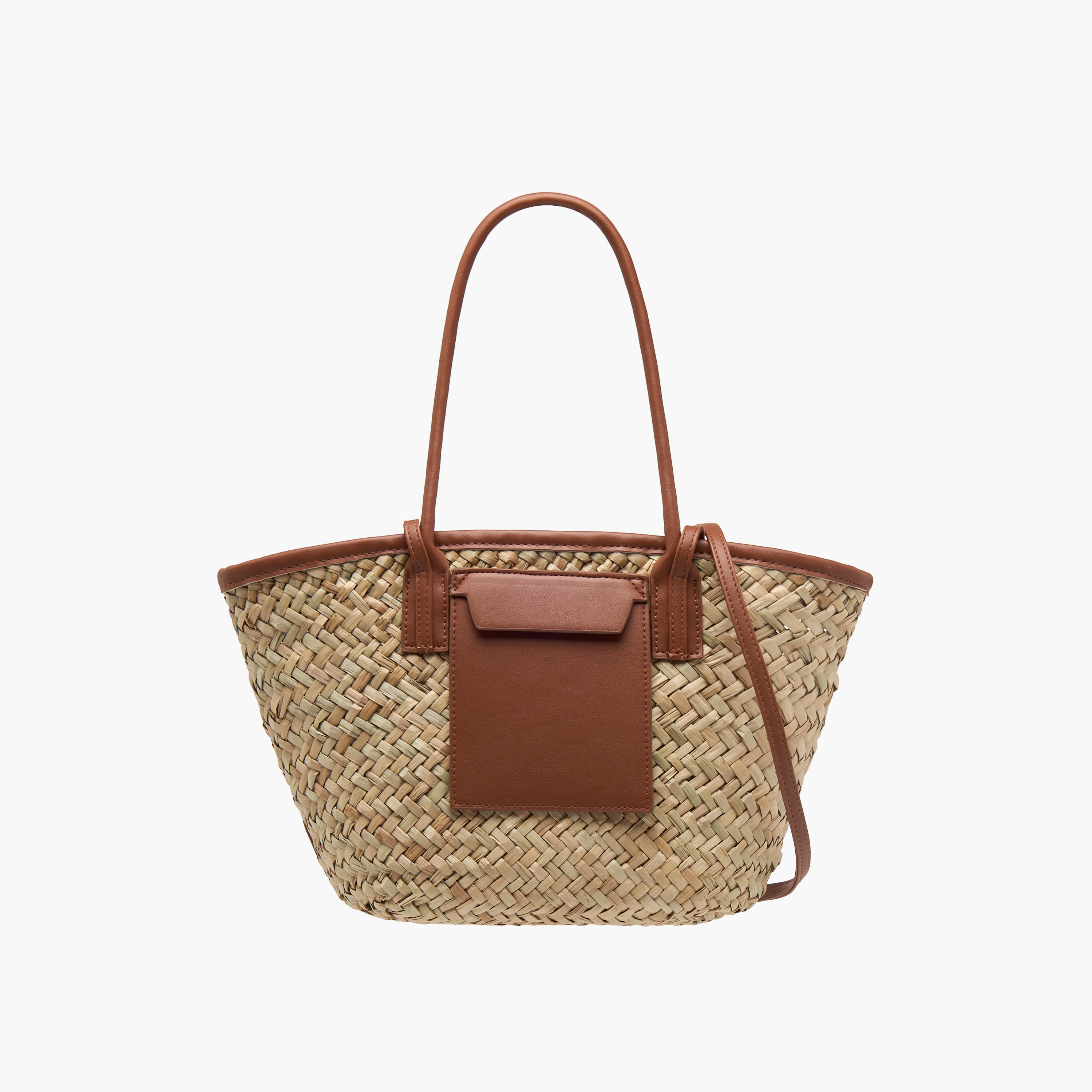 شنطة تسوق بملمس منسوج ومقابض وحزام-women-bagsandwallets-handbags-image-1