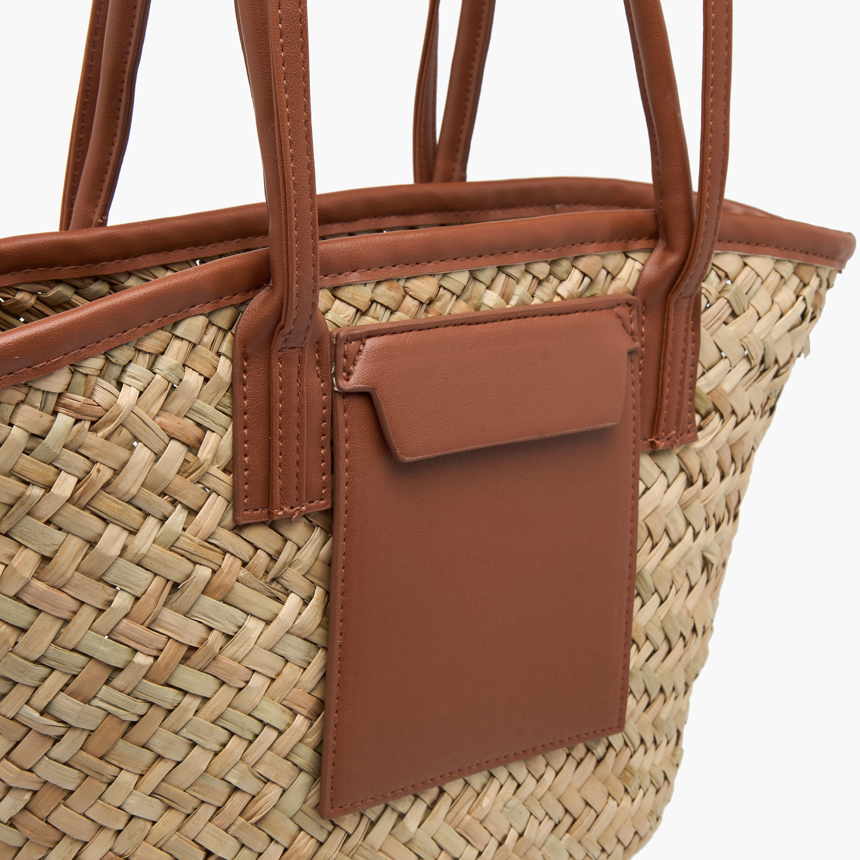 شنطة تسوق بملمس منسوج ومقابض وحزام-women-bagsandwallets-handbags-image-5