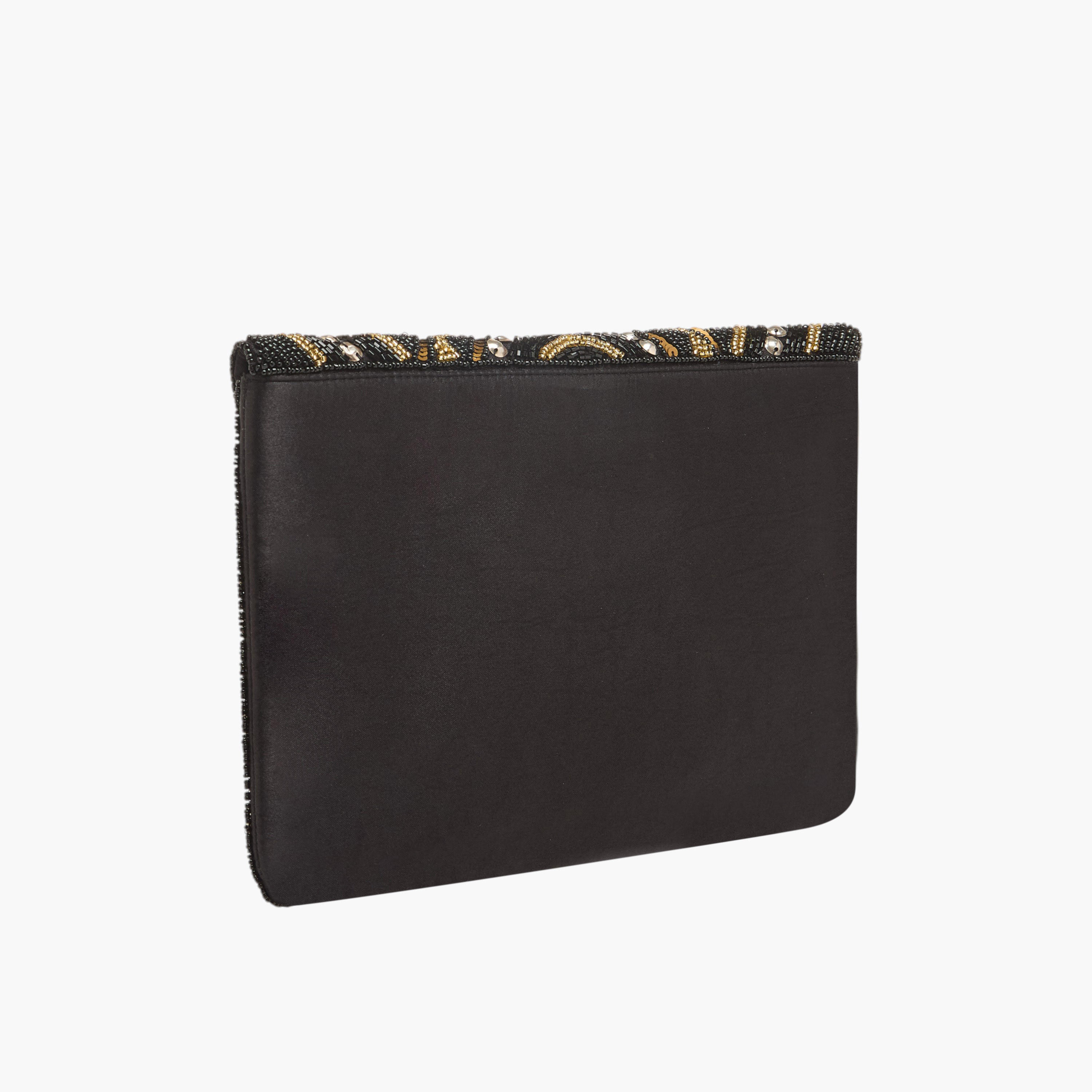 شنطة كلاتش مزينة بحزام سلسلة-women-bagsandwallets-handbags-image-4