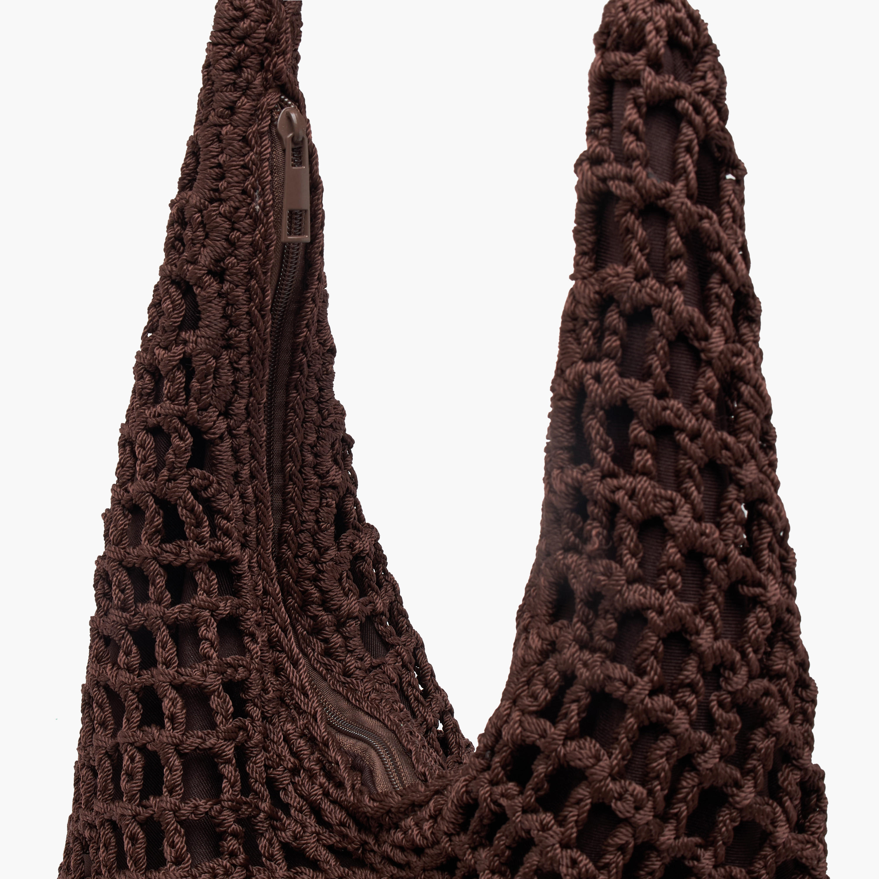 Crochet Tote Bag with Bead Detail and Zip Closure-women-bagsandwallets-handbags-image-5