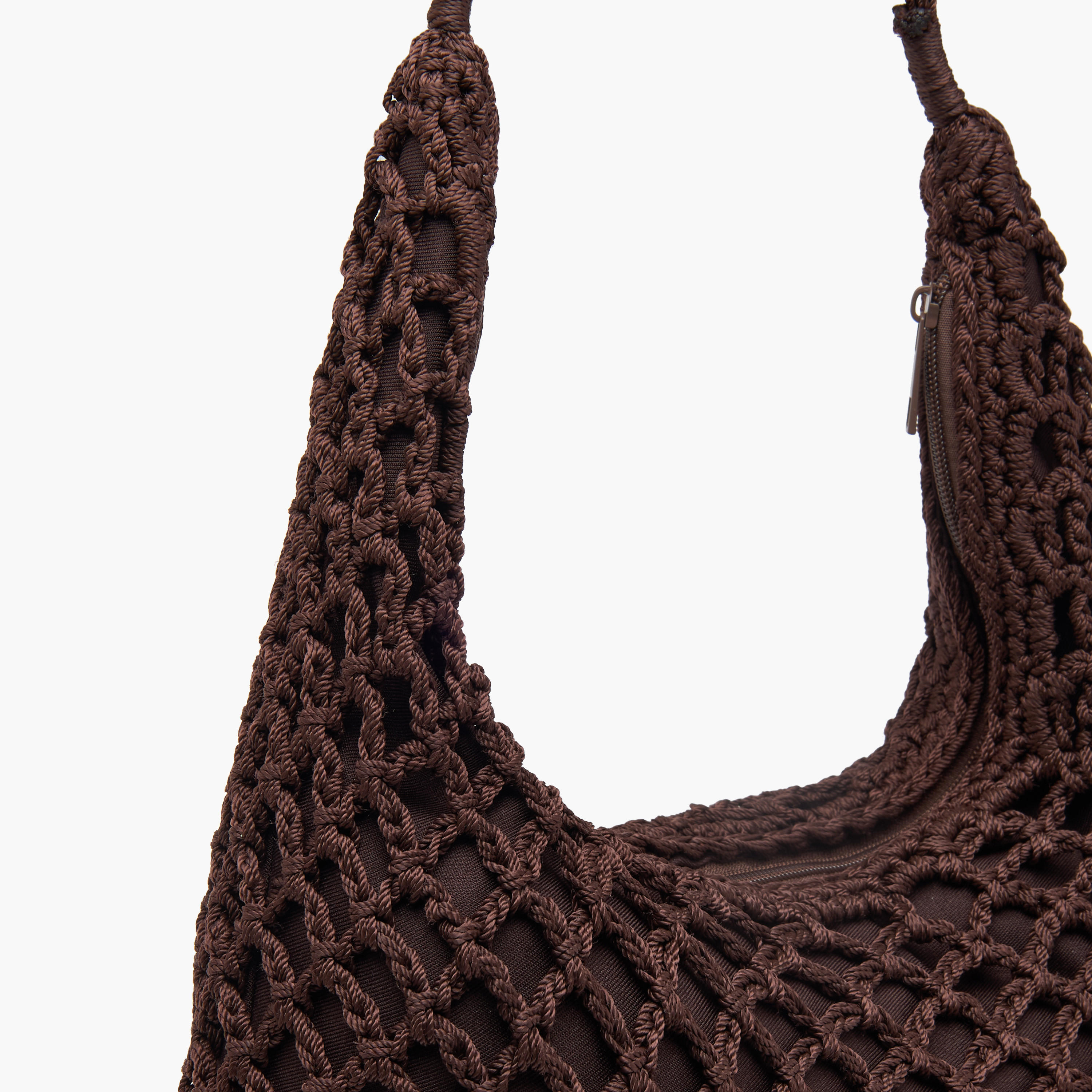 Crochet Tote Bag with Bead Detail and Zip Closure-women-bagsandwallets-handbags-image-7