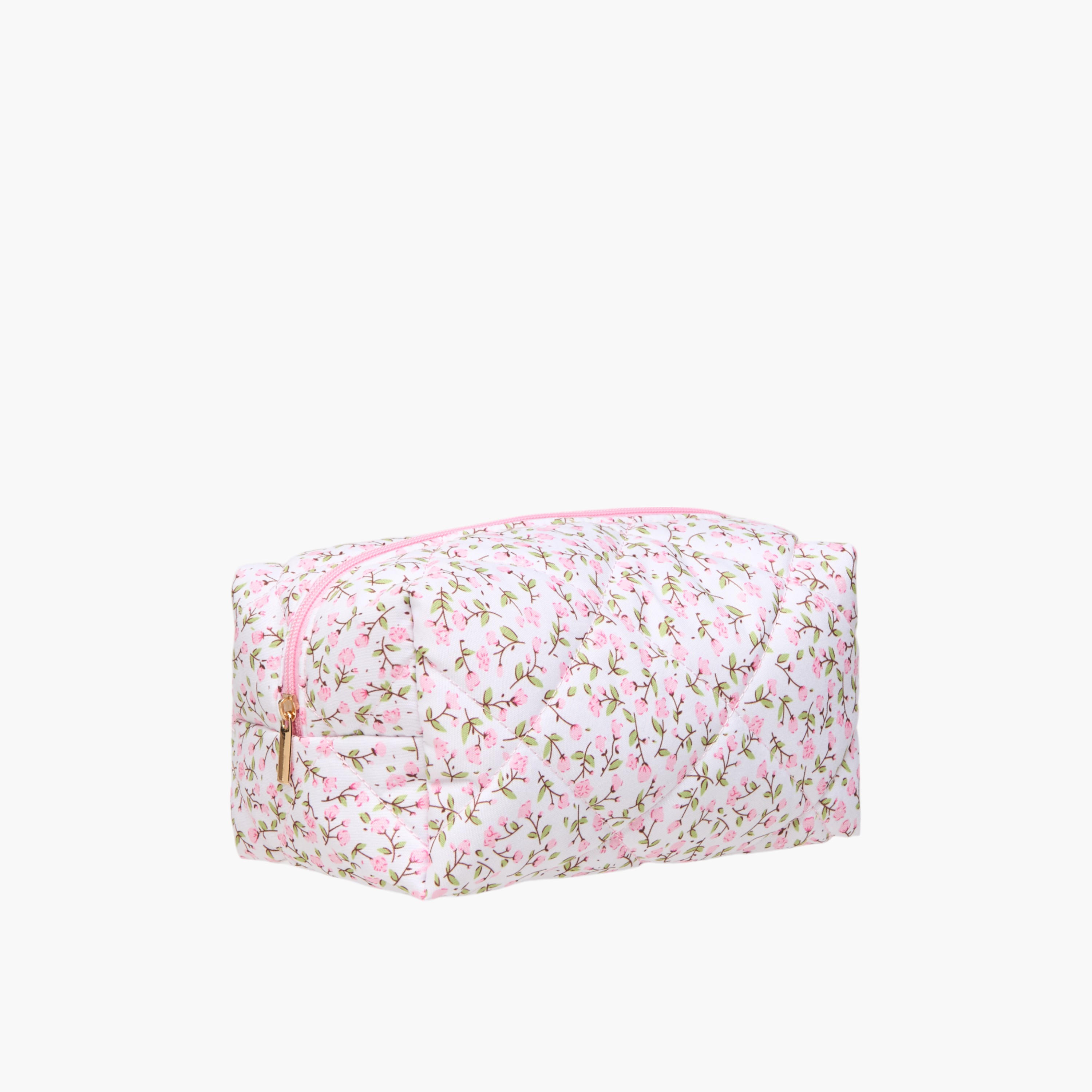 Floral Print Pouch with Zip Closure-women-bagsandwallets-handbags-image-3
