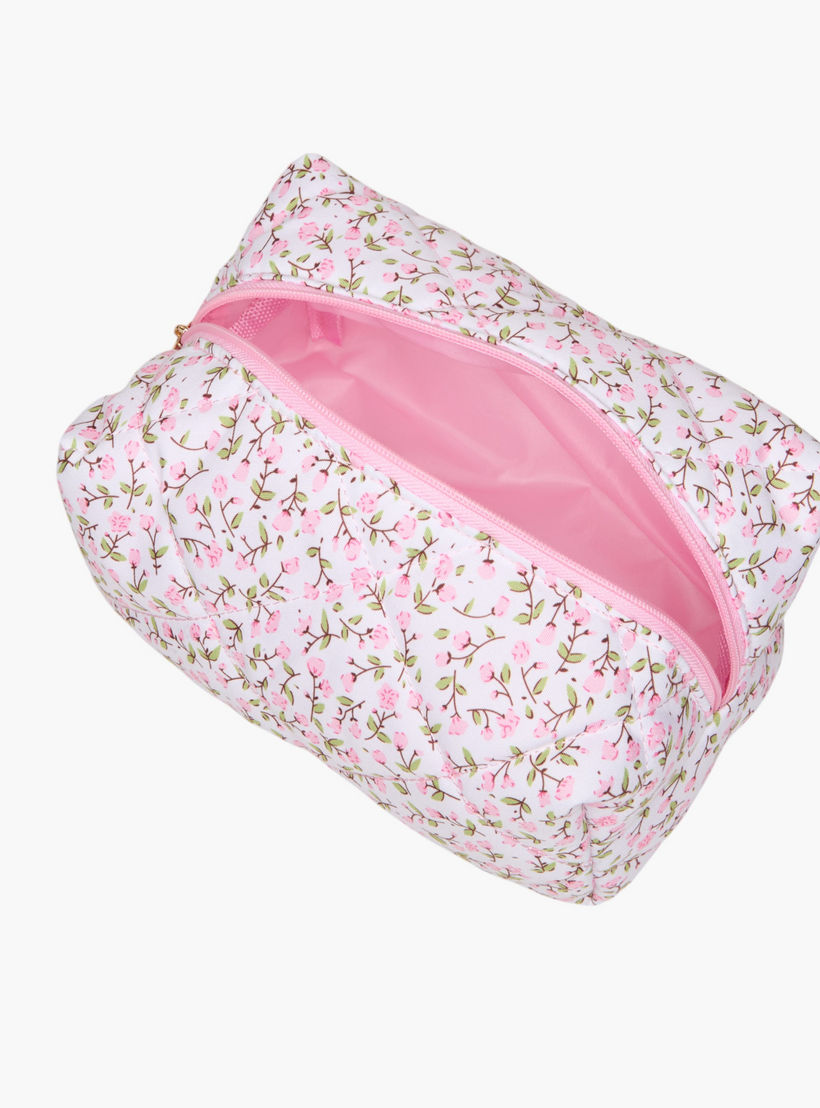 Floral Print Pouch with Zip Closure-women-bagsandwallets-handbags-image-6