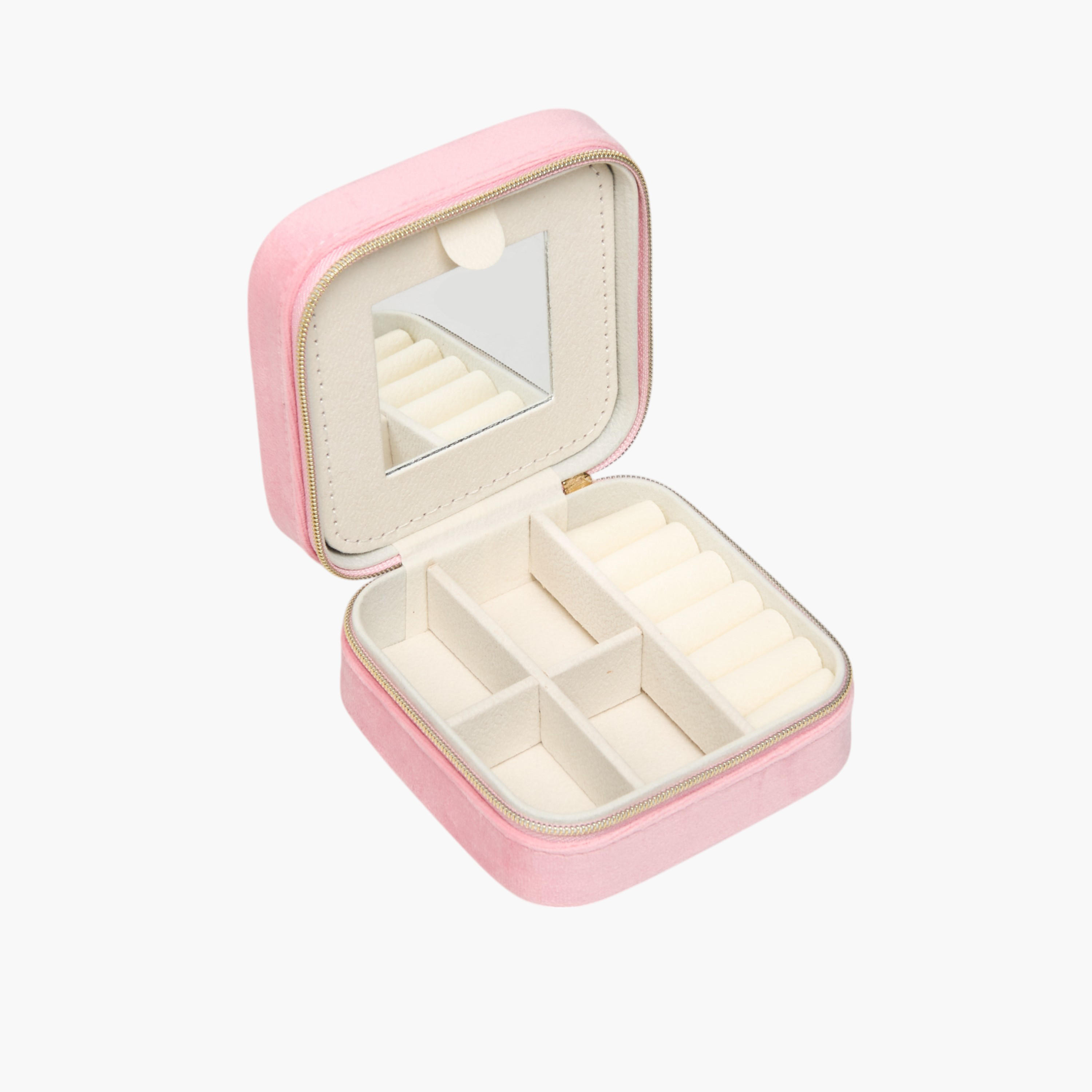 صندوق مجوهرات ديكور بمرآة وسحاب إغلاق-women-watchesandjewellery-jewellery-storage-image-1