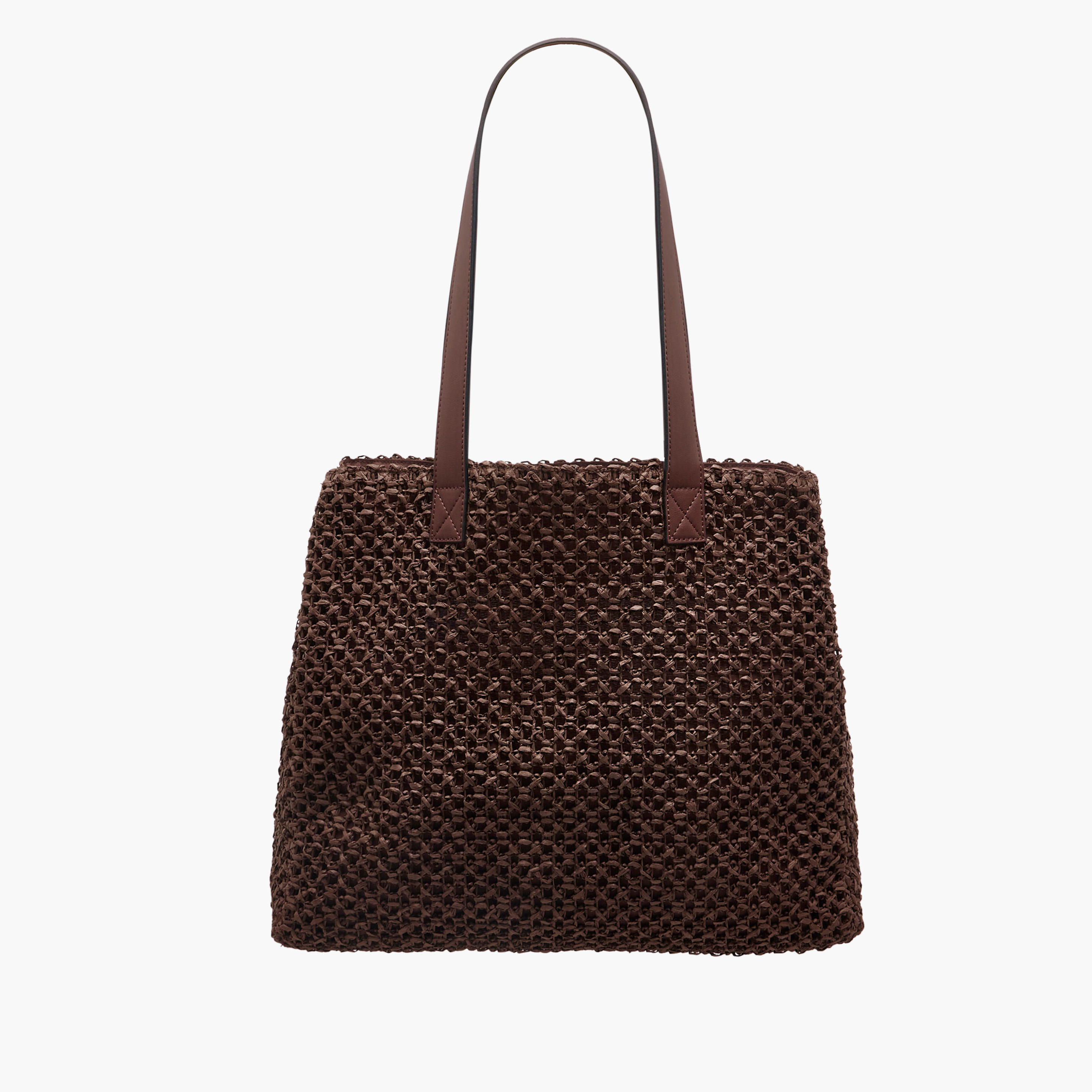 Textured Tote Bag with Double Handle-women-bagsandwallets-handbags-image-1