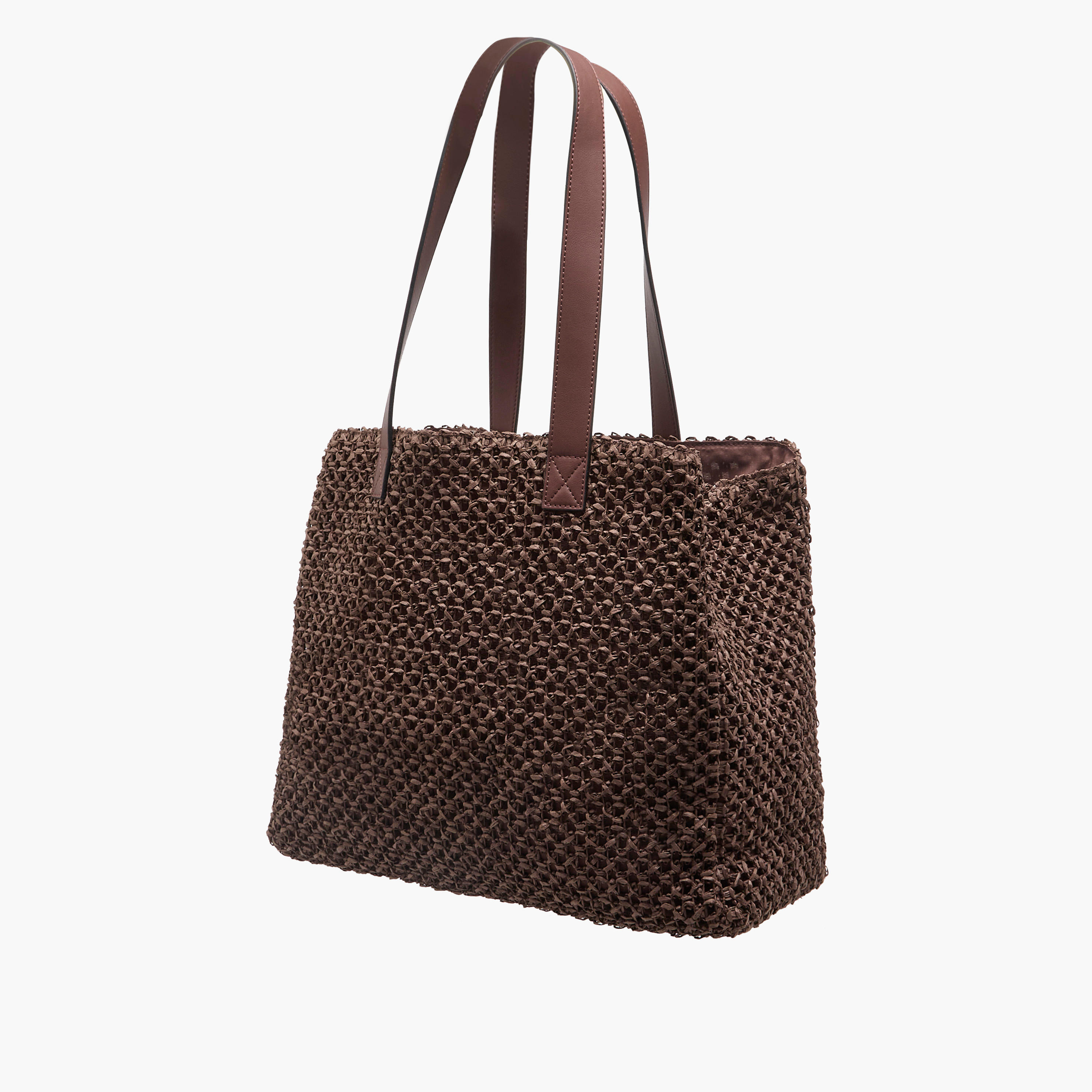 Textured Tote Bag with Double Handle-women-bagsandwallets-handbags-image-3