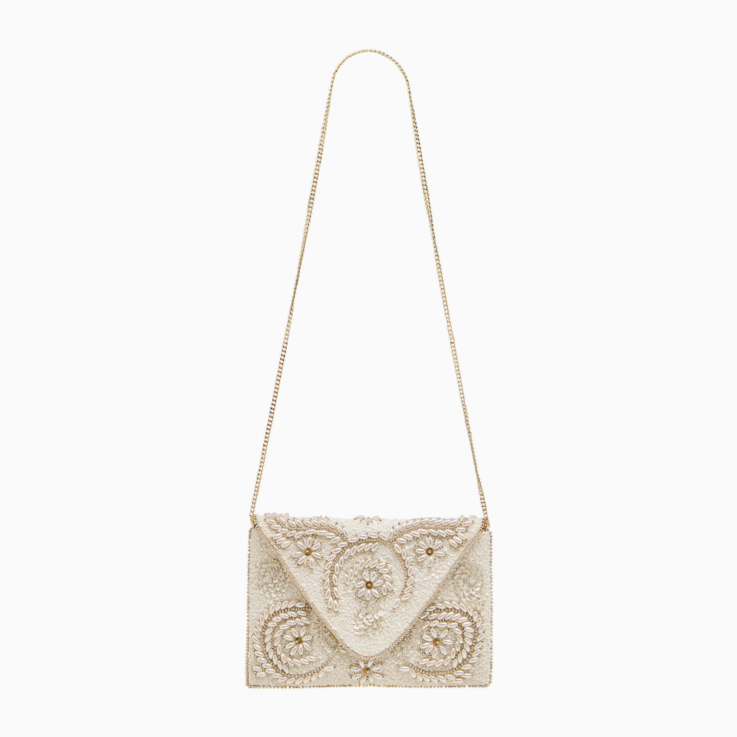 شنطة كلاتش مزيّنة بحزام سلسلة قابل للفصل-women-bagsandwallets-handbags-image-3