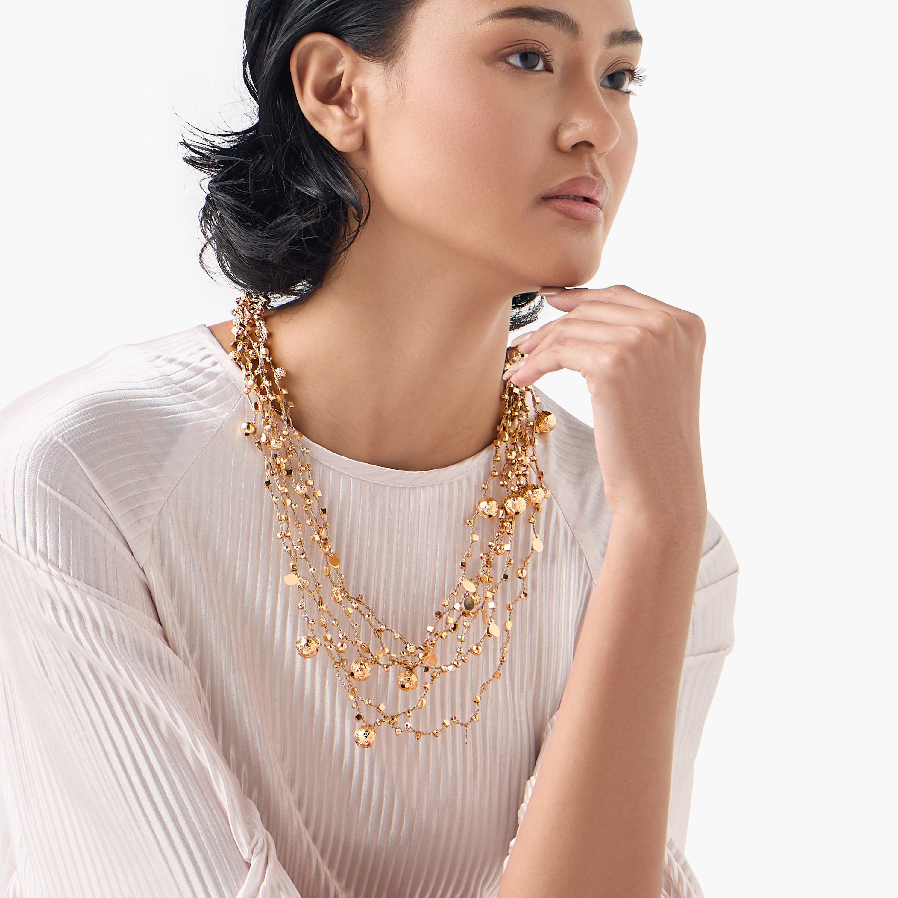 قلادة متعددة الطبقات مزيّنة بمشبك إغلاق-women-watchesandjewellery-jewellery-necklacesandpendants-image-2