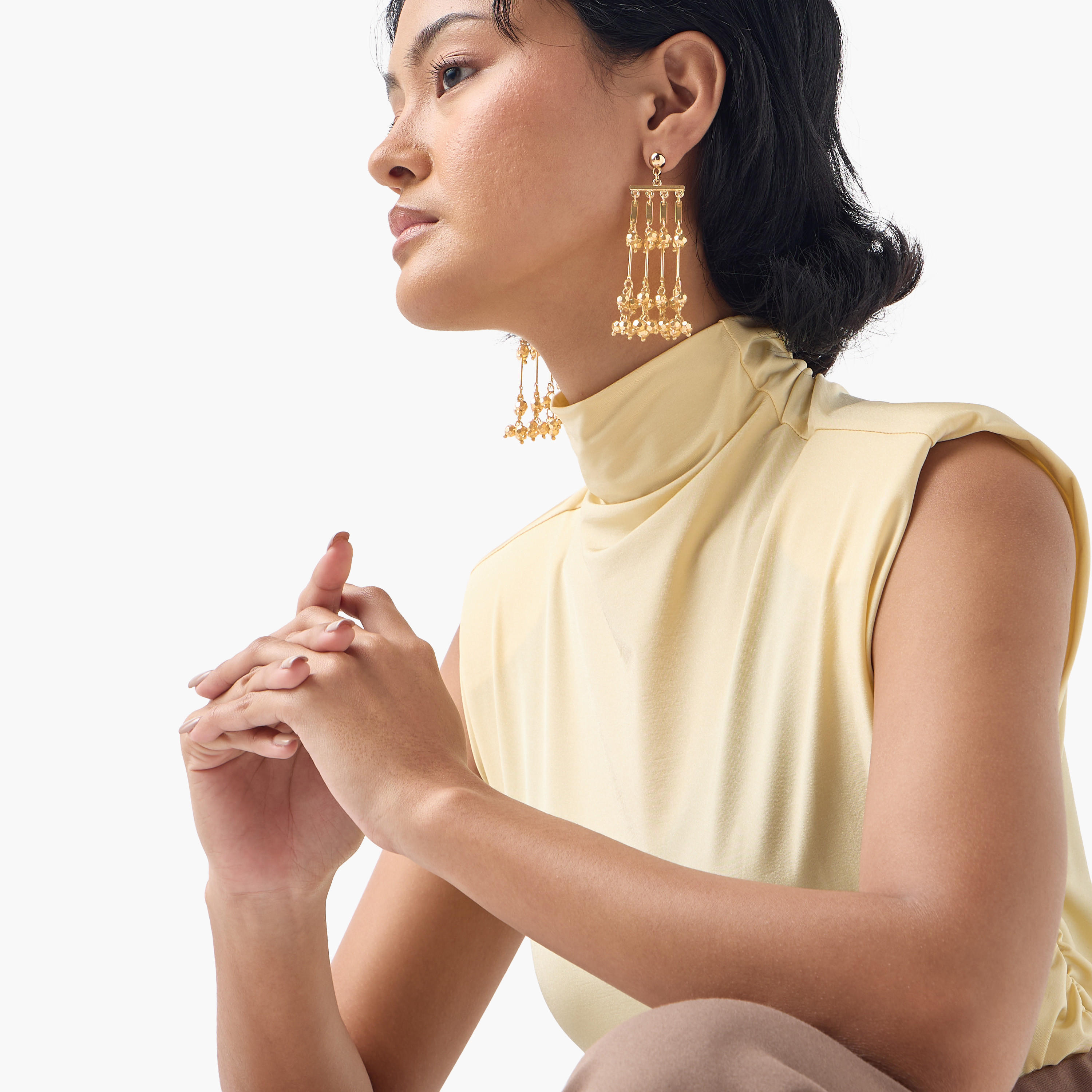 Beaded Tassel Earrings with Pushback Closure-women-watchesandjewellery-jewellery-earrings-image-2
