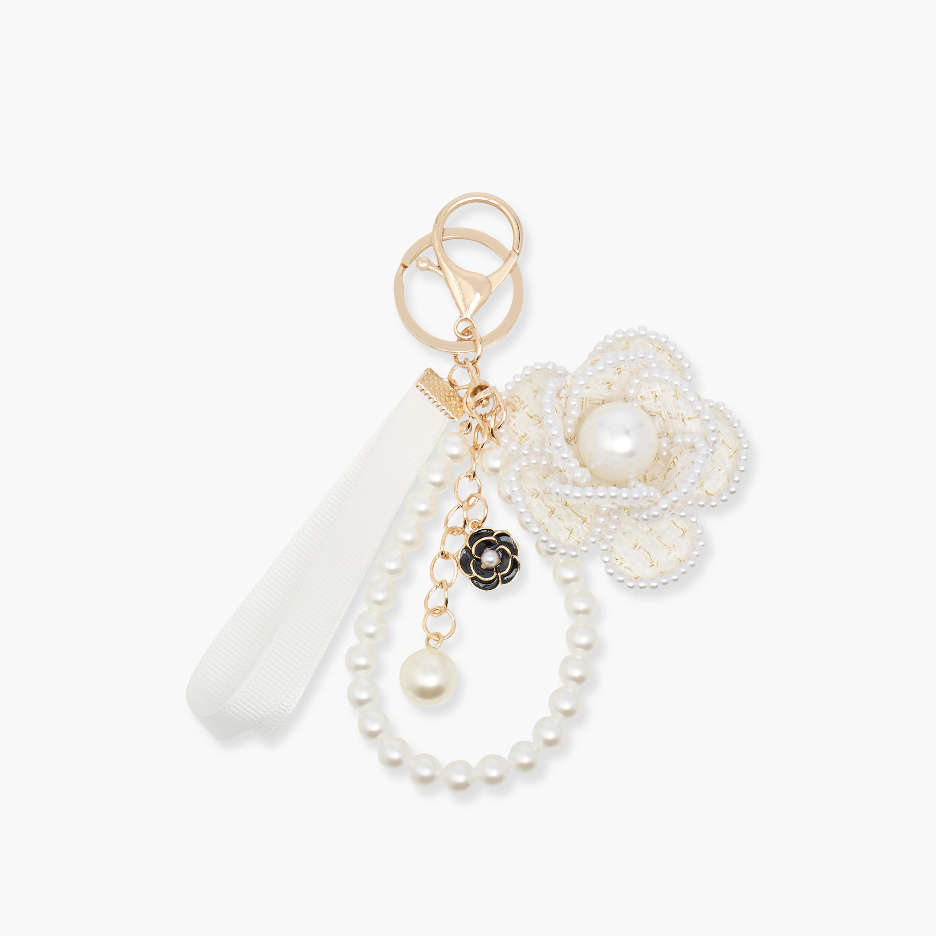 سلسلة مفاتيح بزينة أزهار وخطاف لوبستر-women-clothingaccessories-novelties-image-2