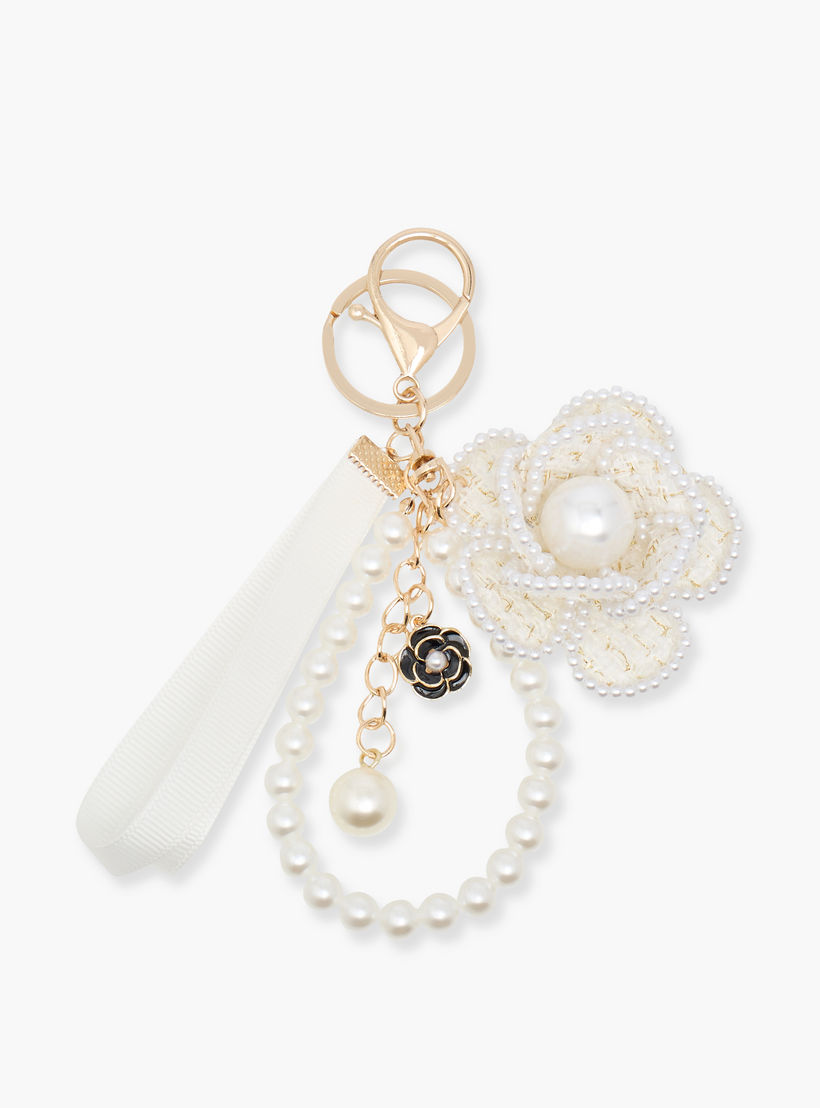 سلسلة مفاتيح بزينة أزهار وخطاف لوبستر-women-clothingaccessories-novelties-image-2