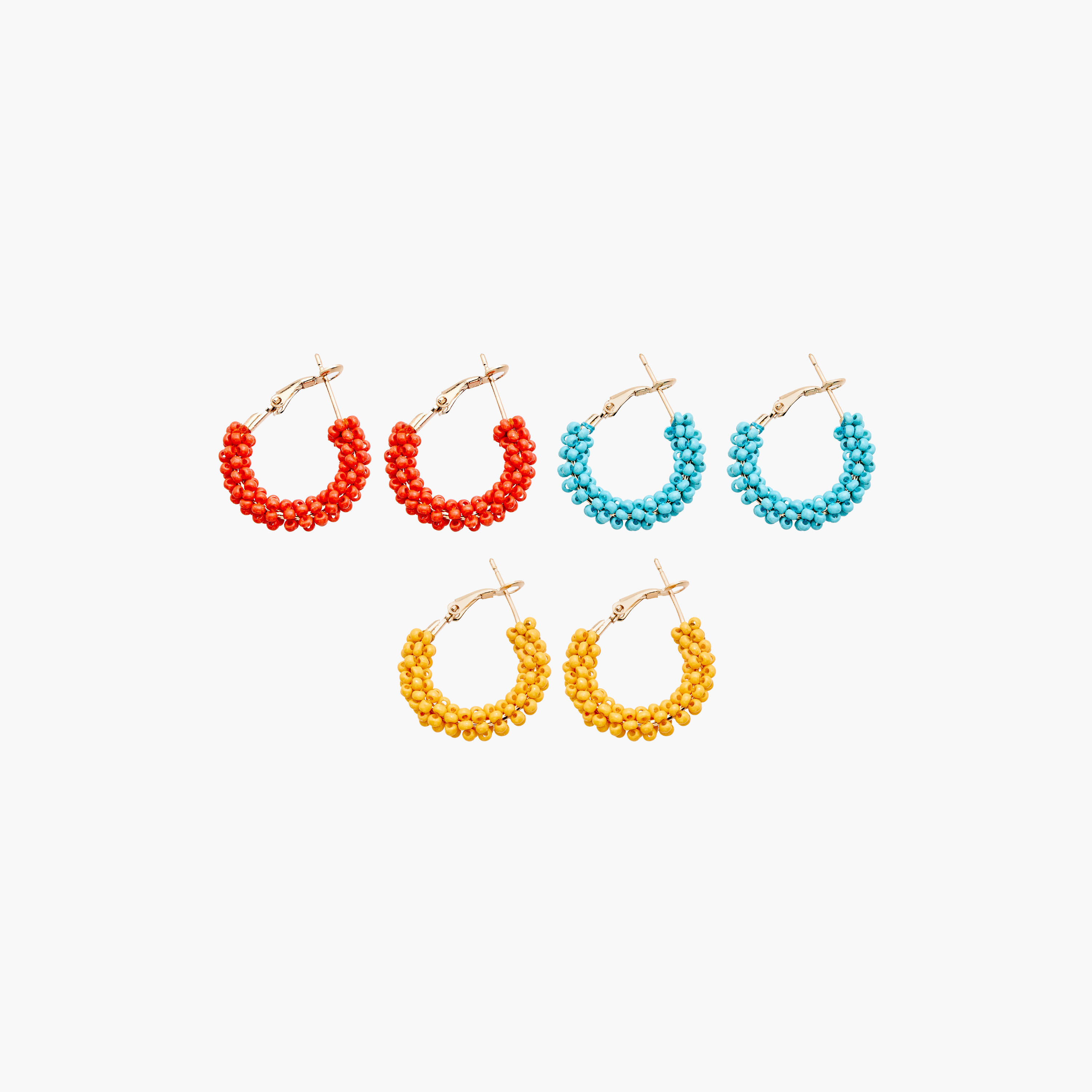 حلقان طوق مزينة بالخرز - طقم من 3-women-watchesandjewellery-jewellery-earrings-image-1