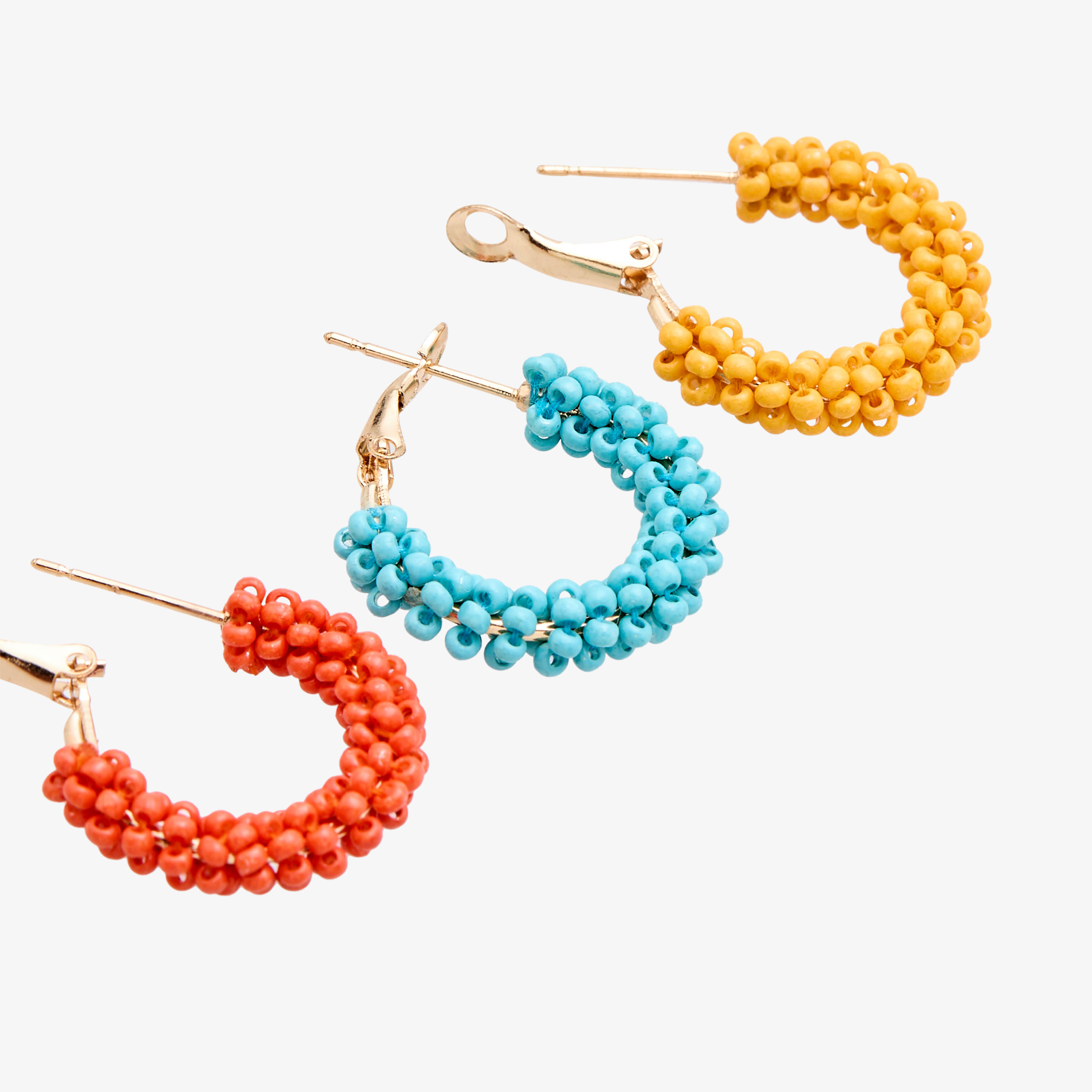 حلقان طوق مزينة بالخرز - طقم من 3-women-watchesandjewellery-jewellery-earrings-image-11