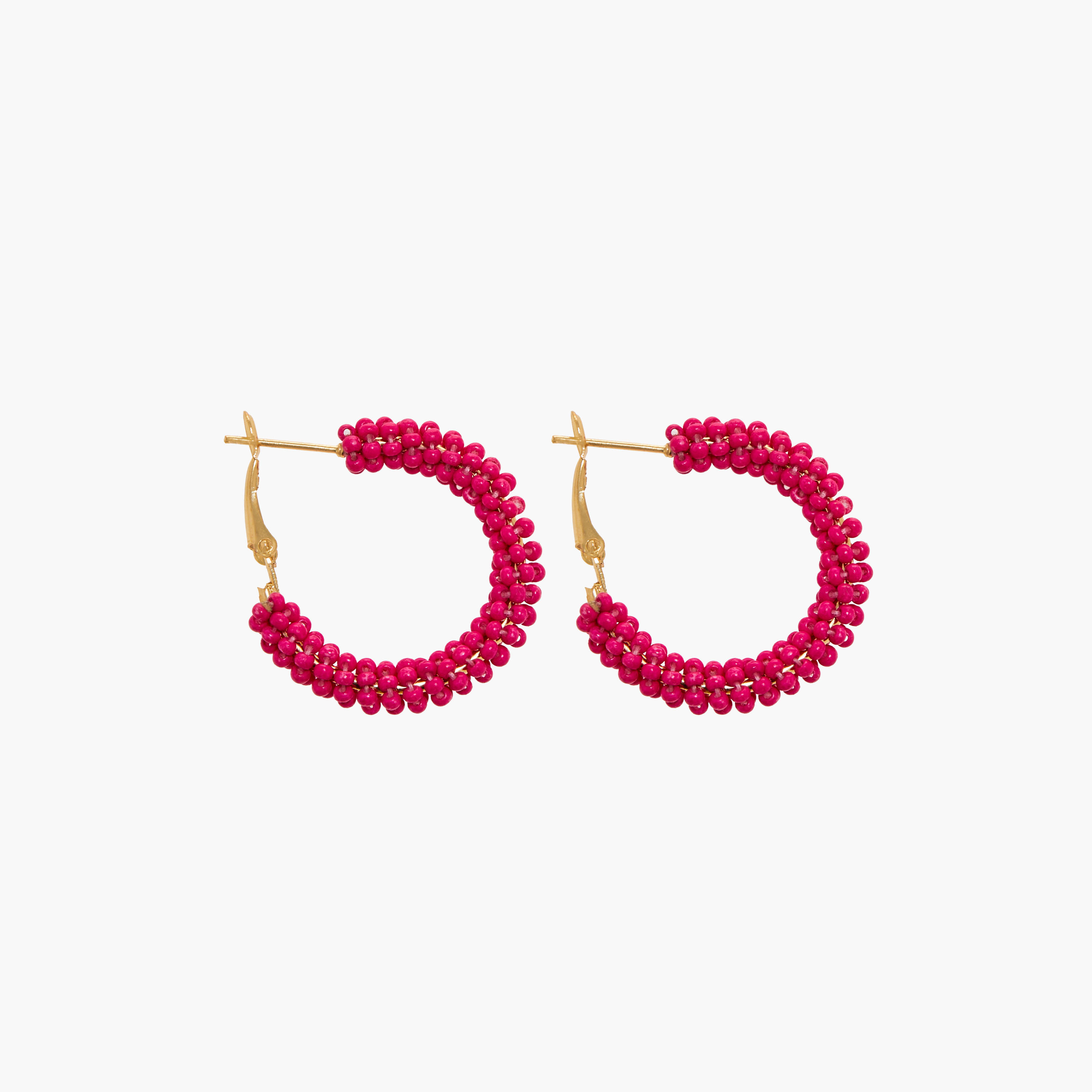 Set of 3 - Beaded Hoops with Latch Back Closure-women-watchesandjewellery-jewellery-earrings-image-4