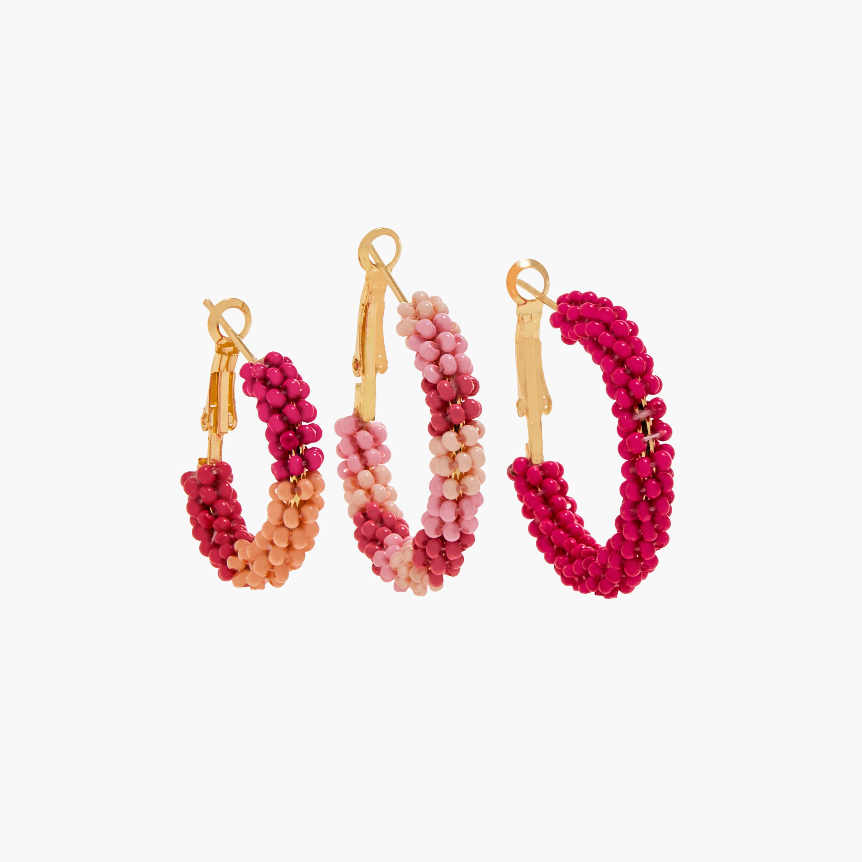Set of 3 - Beaded Hoops with Latch Back Closure-women-watchesandjewellery-jewellery-earrings-image-6