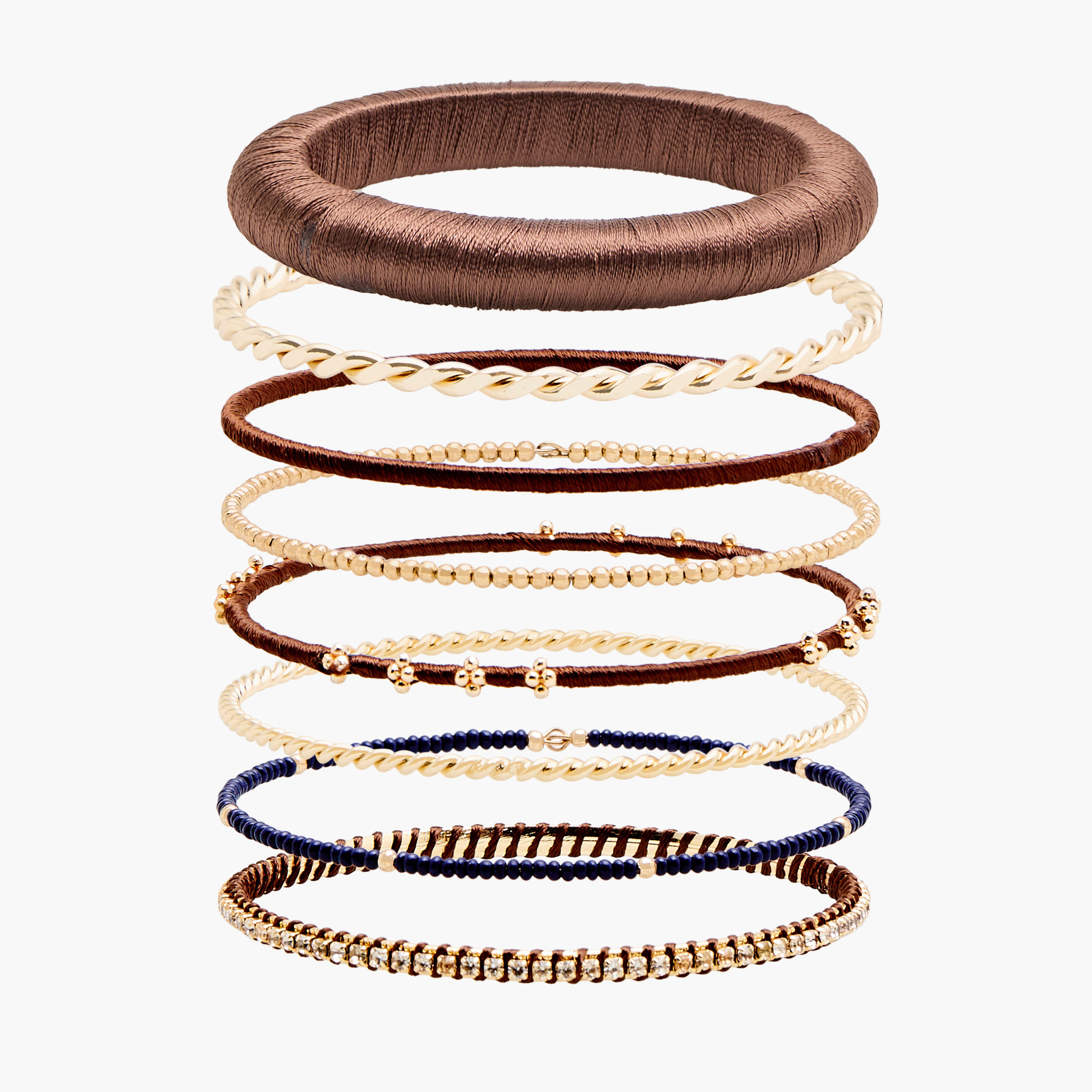 أساور متنوعة - طقم من 8 قطع-women-watchesandjewellery-jewellery-banglesandbracelets-image-10