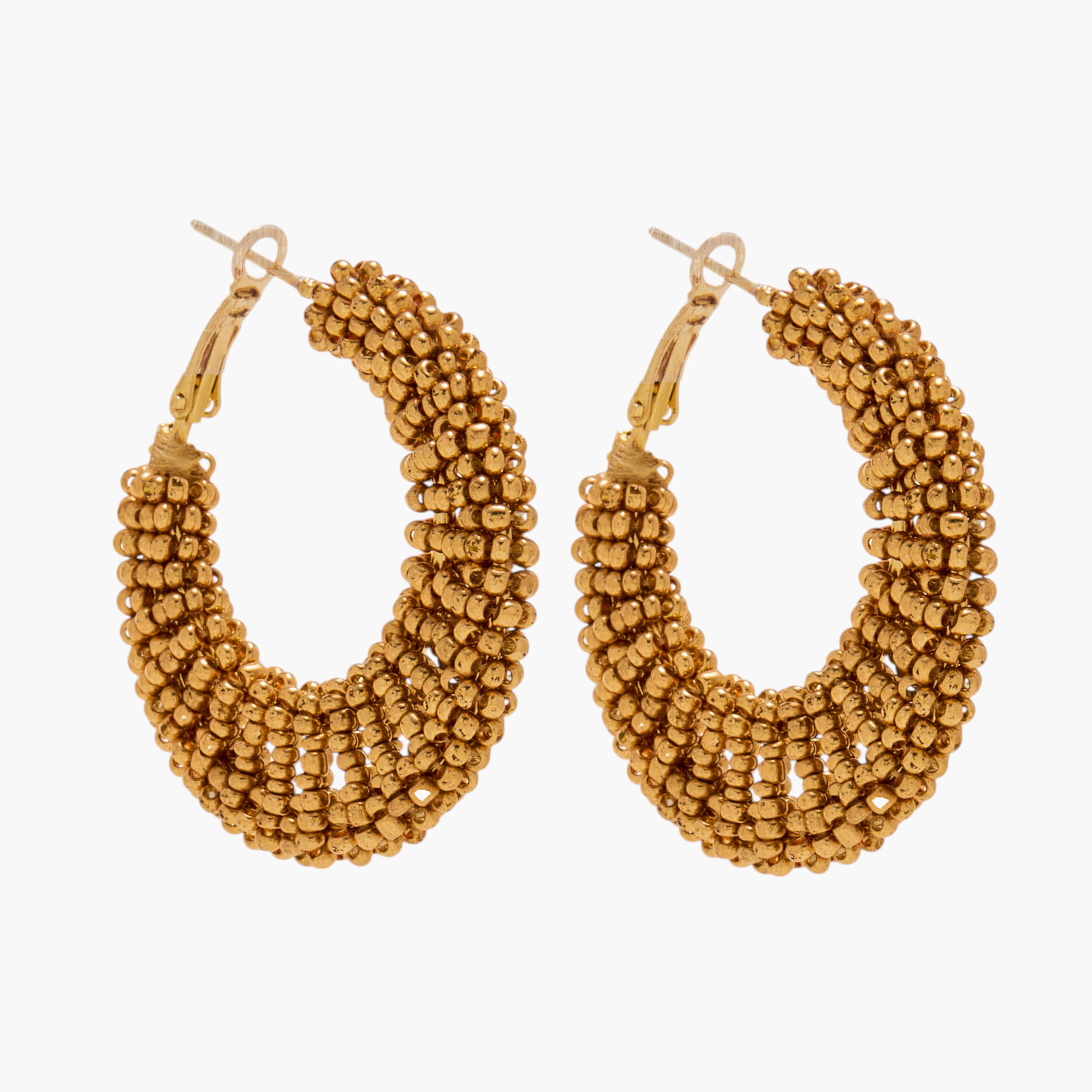 Beaded Hoop Earrings-women-watchesandjewellery-jewellery-earrings-image-3