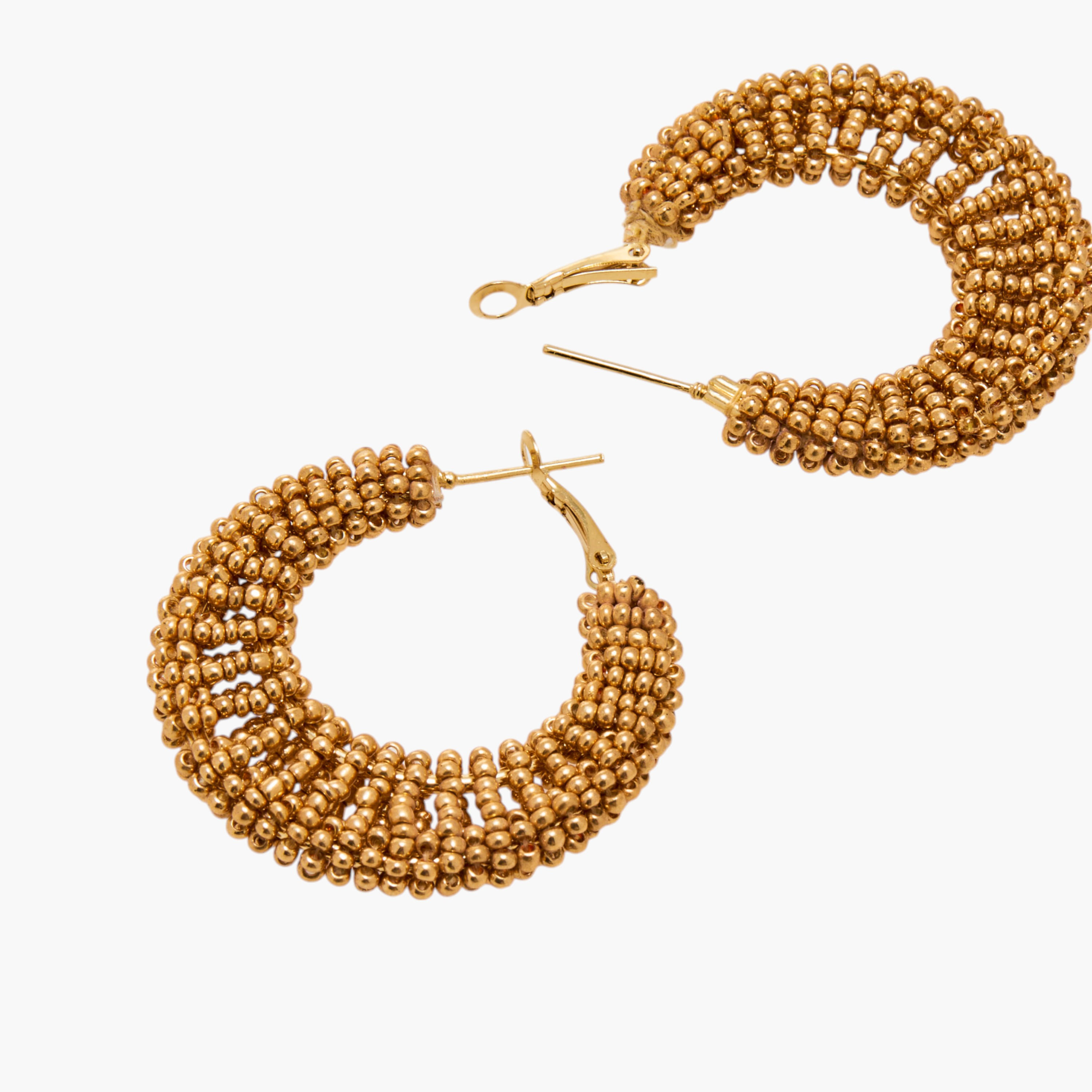 Beaded Hoop Earrings-women-watchesandjewellery-jewellery-earrings-image-4