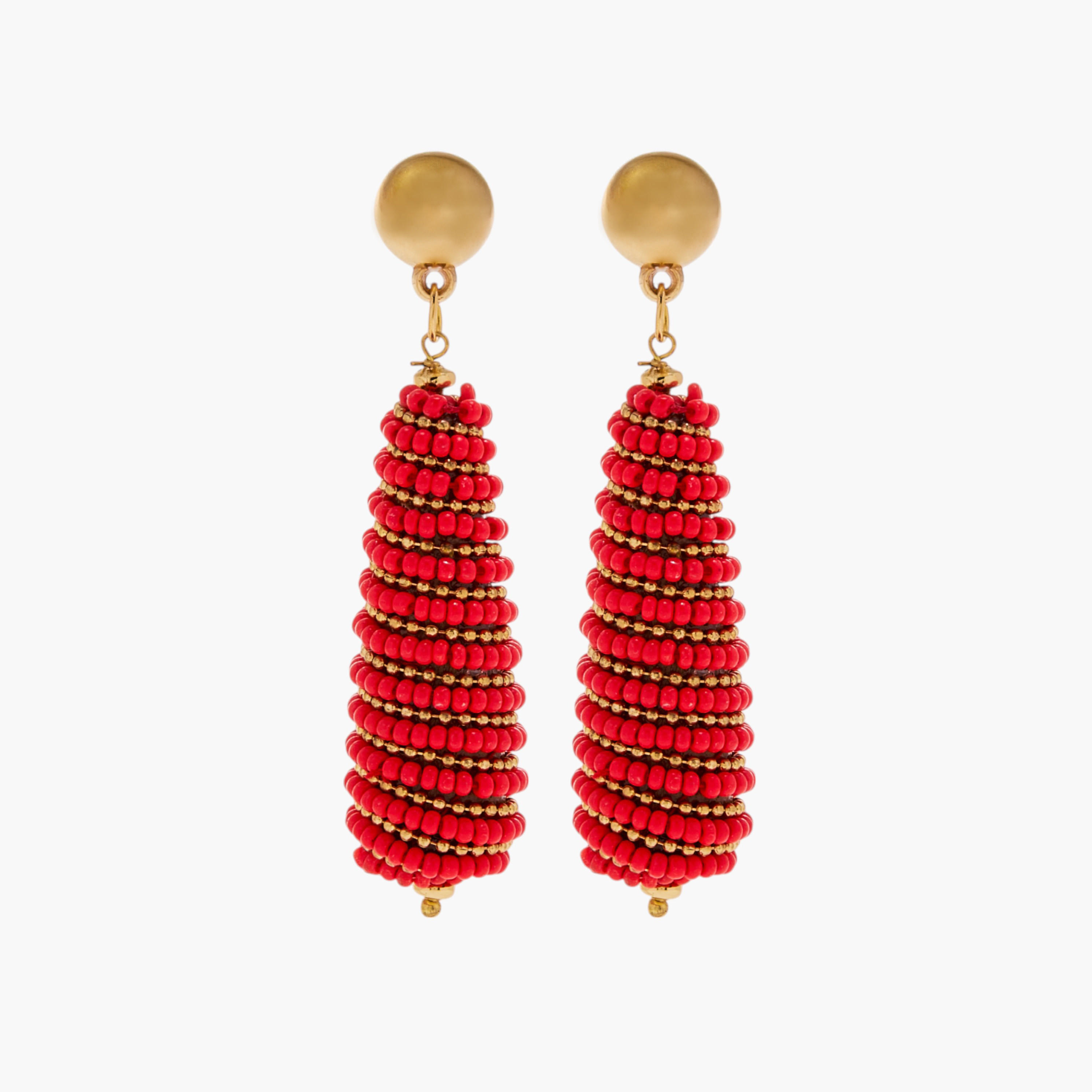 Beaded Dangler Earrings with Pushback Closure-women-watchesandjewellery-jewellery-earrings-image-1