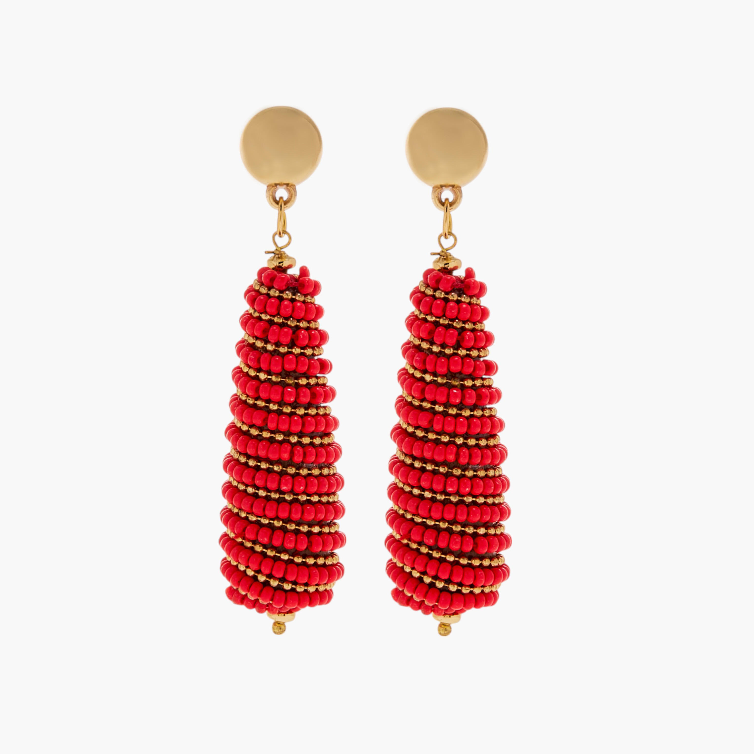 Beaded Dangler Earrings with Pushback Closure-women-watchesandjewellery-jewellery-earrings-image-3