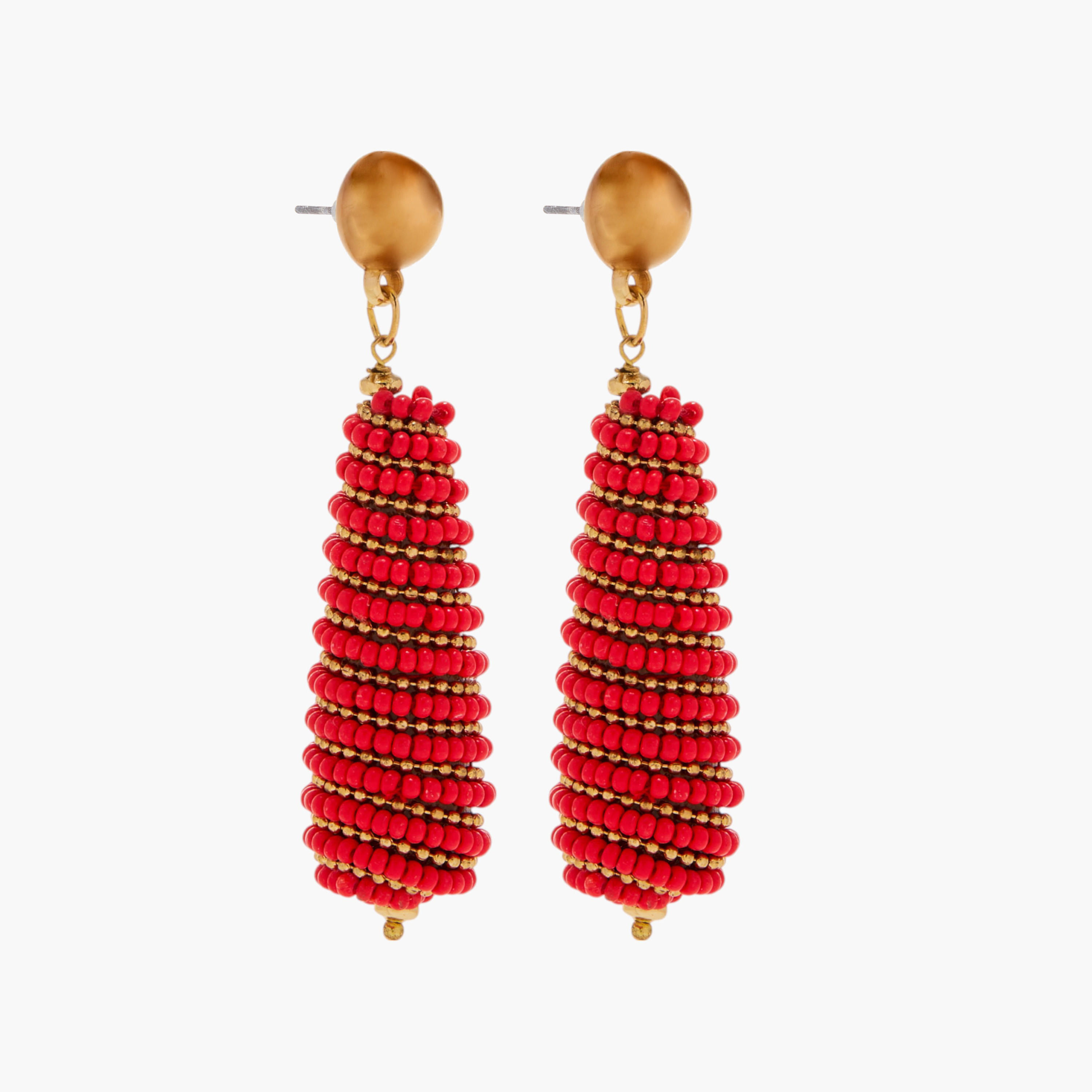 Beaded Dangler Earrings with Pushback Closure-women-watchesandjewellery-jewellery-earrings-image-4
