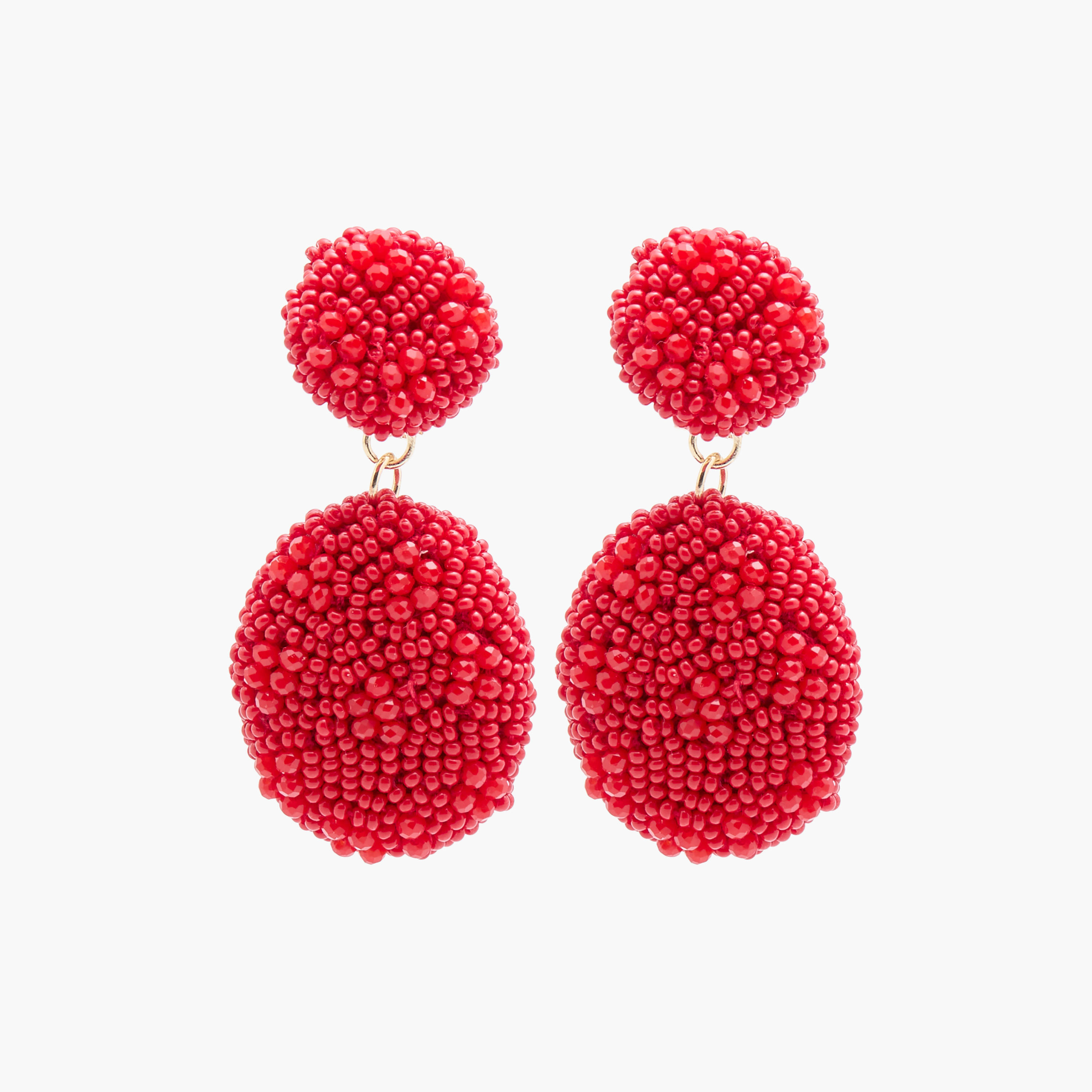 Beaded Drop Earrings with Pushback Closure-women-watchesandjewellery-jewellery-earrings-image-1