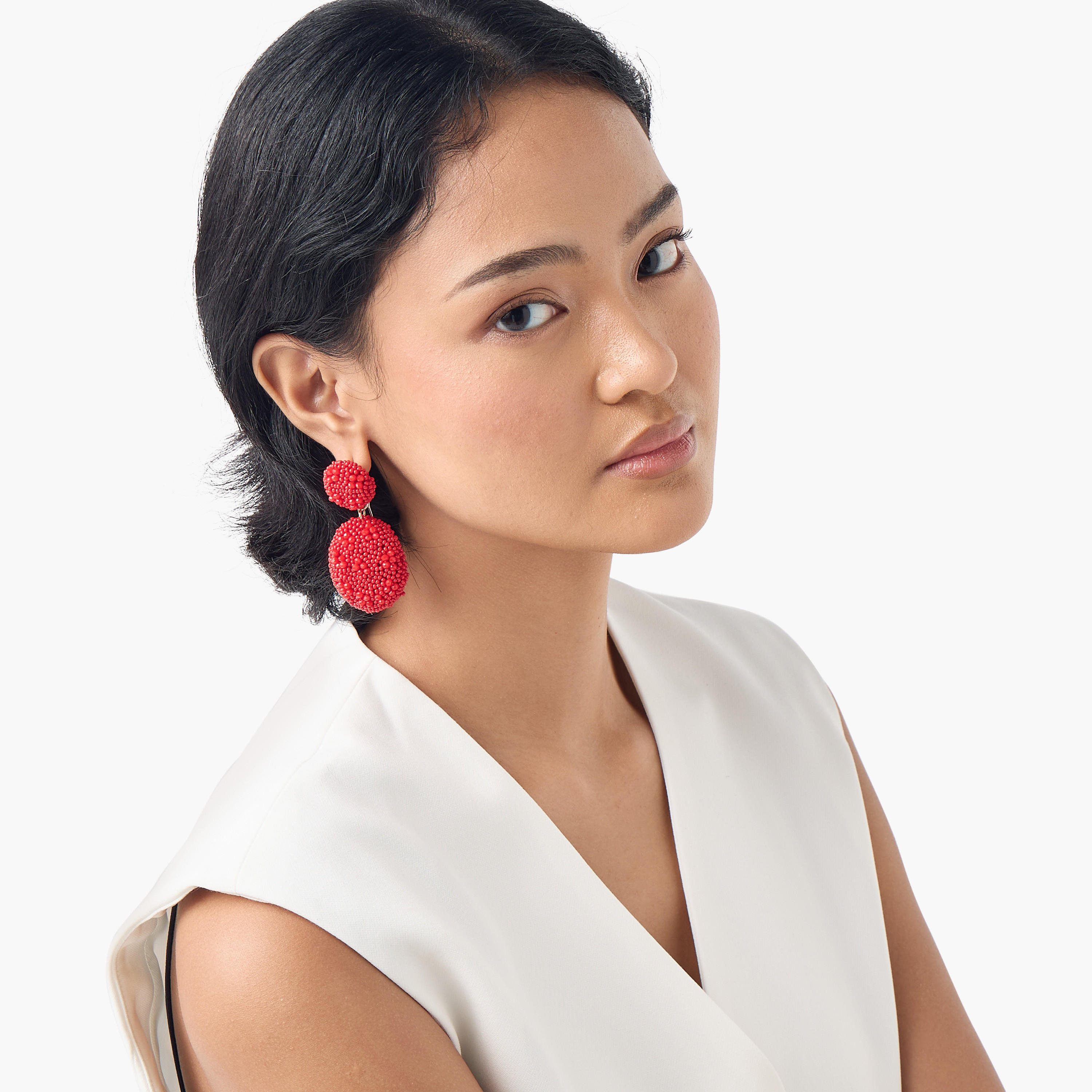 Beaded Drop Earrings with Pushback Closure-women-watchesandjewellery-jewellery-earrings-image-2