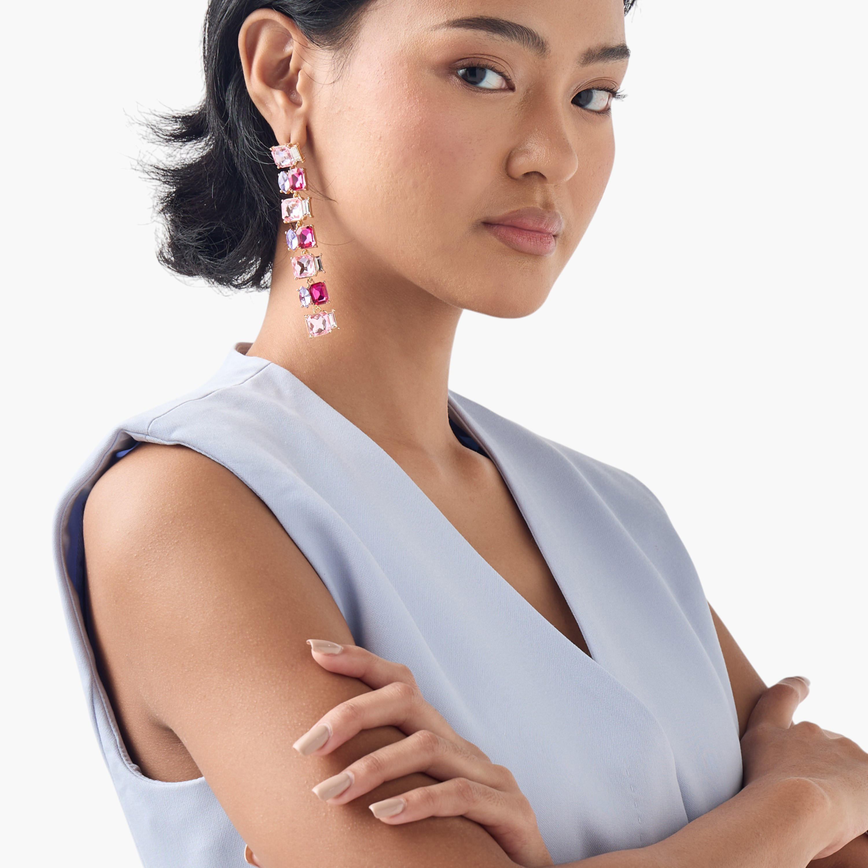 أقراط متدلية مزينة بالأحجار بمكبس إغلاق خلفي-women-watchesandjewellery-jewellery-earrings-image-2