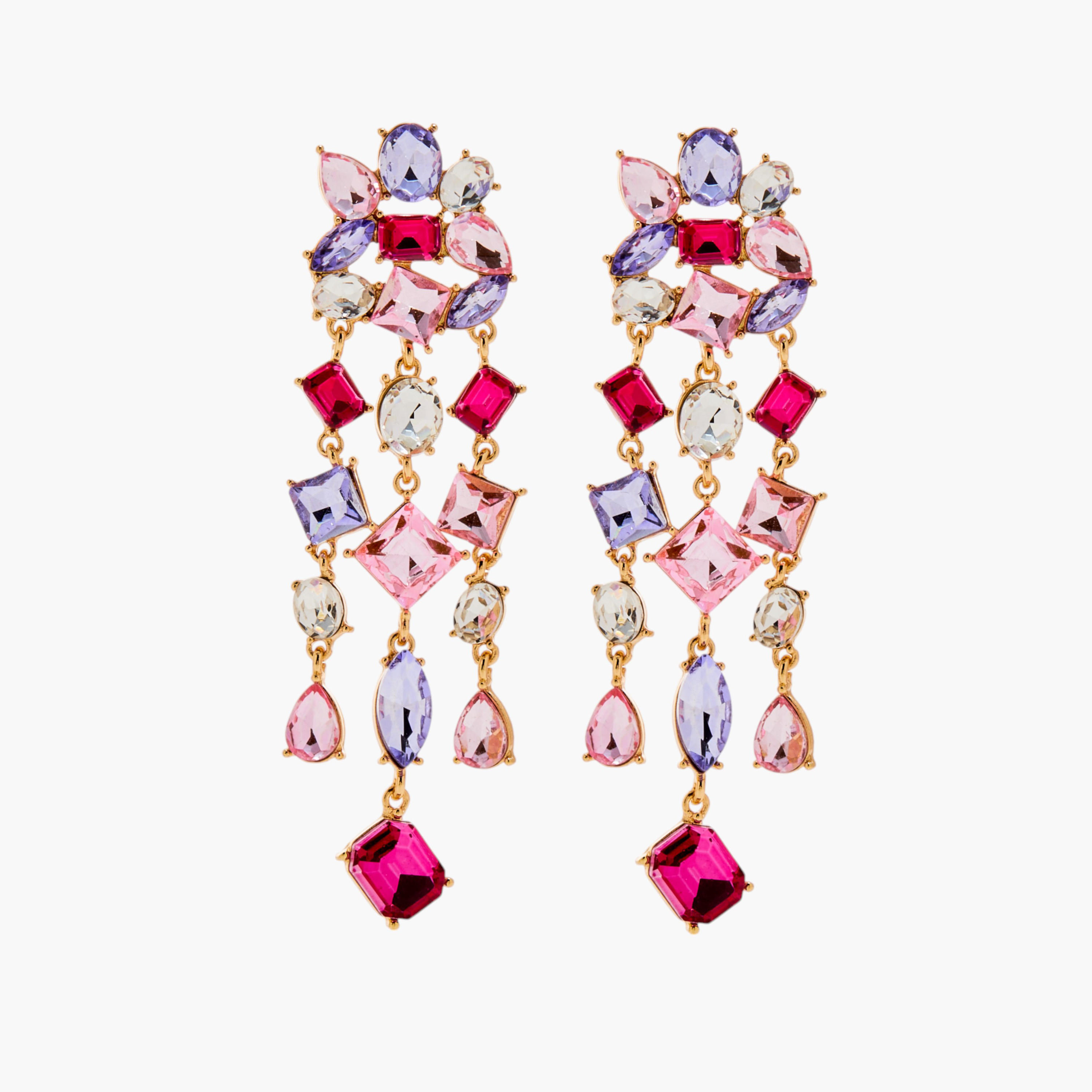 أقراط متدلية مزينة بأحجار بمكبس إغلاق خلفي-women-watchesandjewellery-jewellery-earrings-image-5