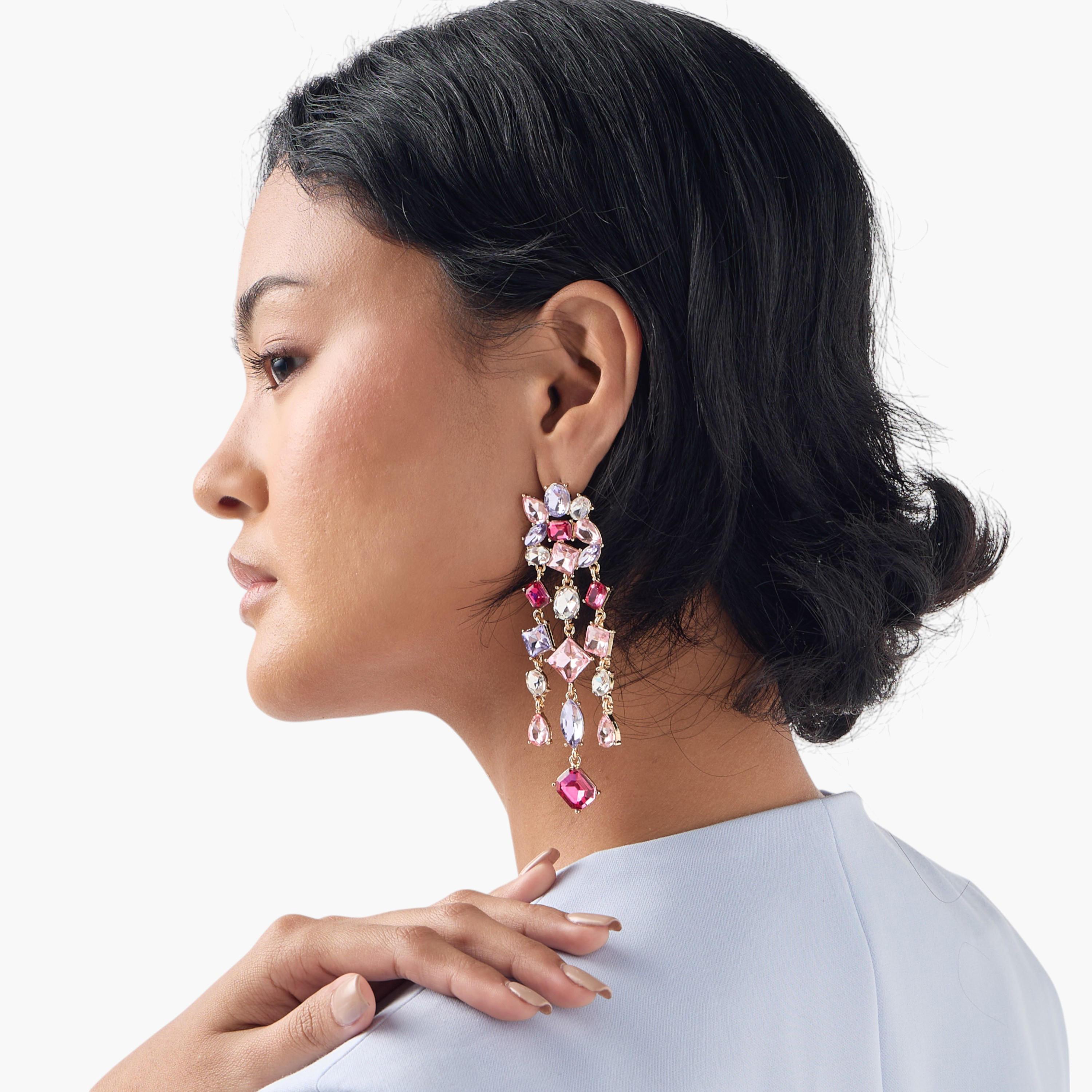 أقراط متدلية مزينة بأحجار بمكبس إغلاق خلفي-women-watchesandjewellery-jewellery-earrings-image-4