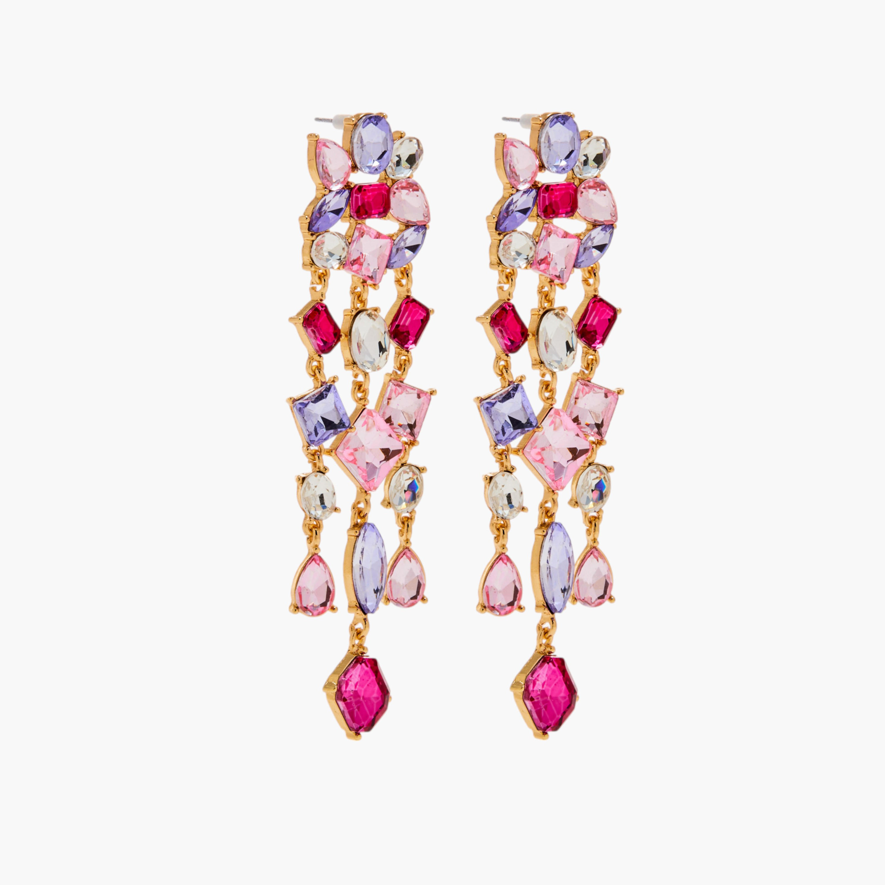 أقراط متدلية مزينة بأحجار بمكبس إغلاق خلفي-women-watchesandjewellery-jewellery-earrings-image-3