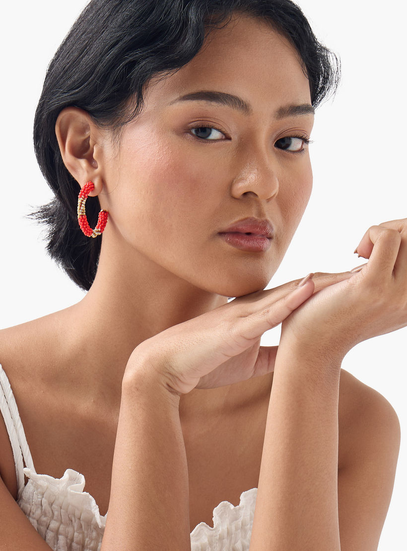 Set of 2 - Assorted Hoop Earrings with Pushback Closure-women-watchesandjewellery-jewellery-earrings-image-2