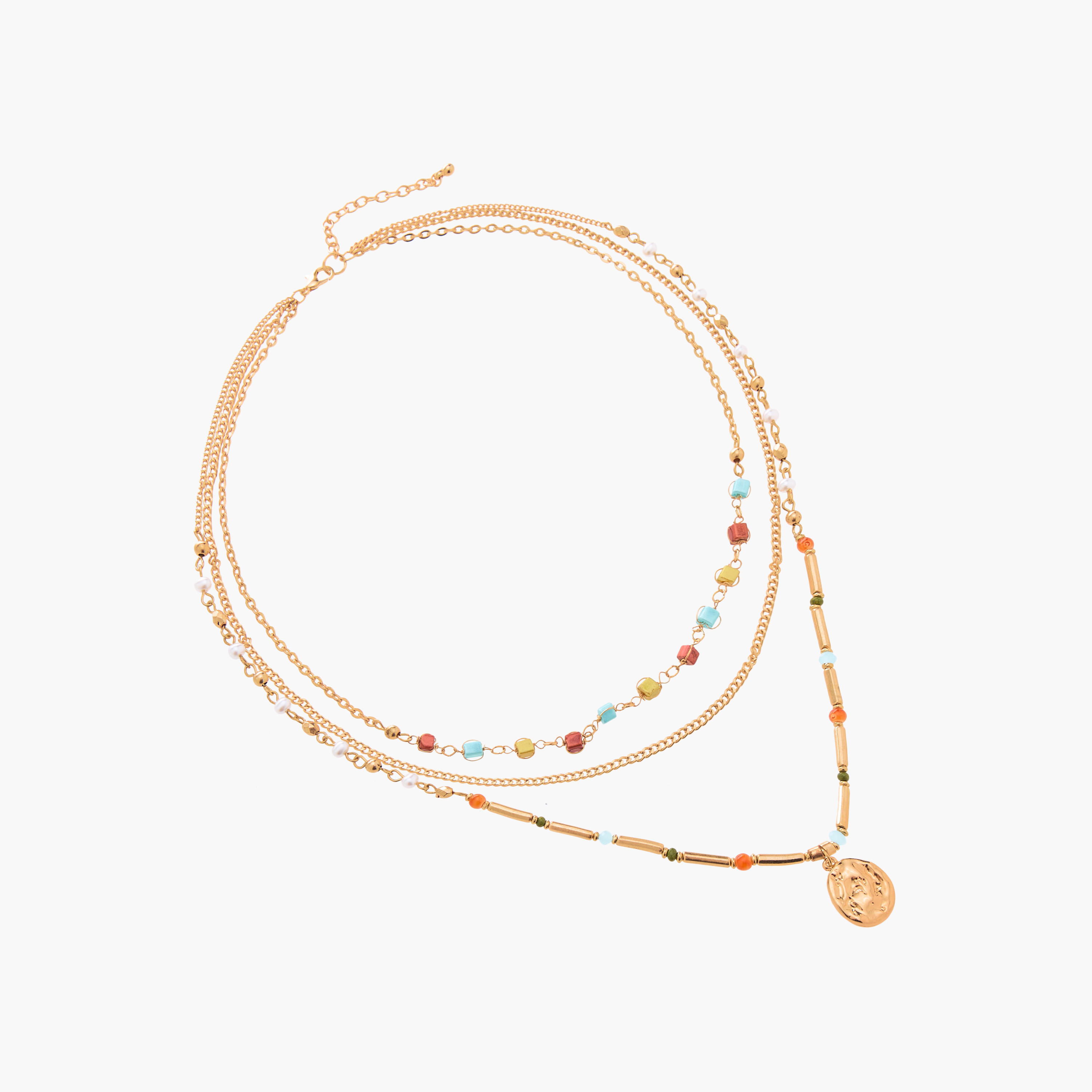 Beaded Layered Necklace with Lobster Clasp Closure-women-watchesandjewellery-jewellery-necklacesandpendants-image-3