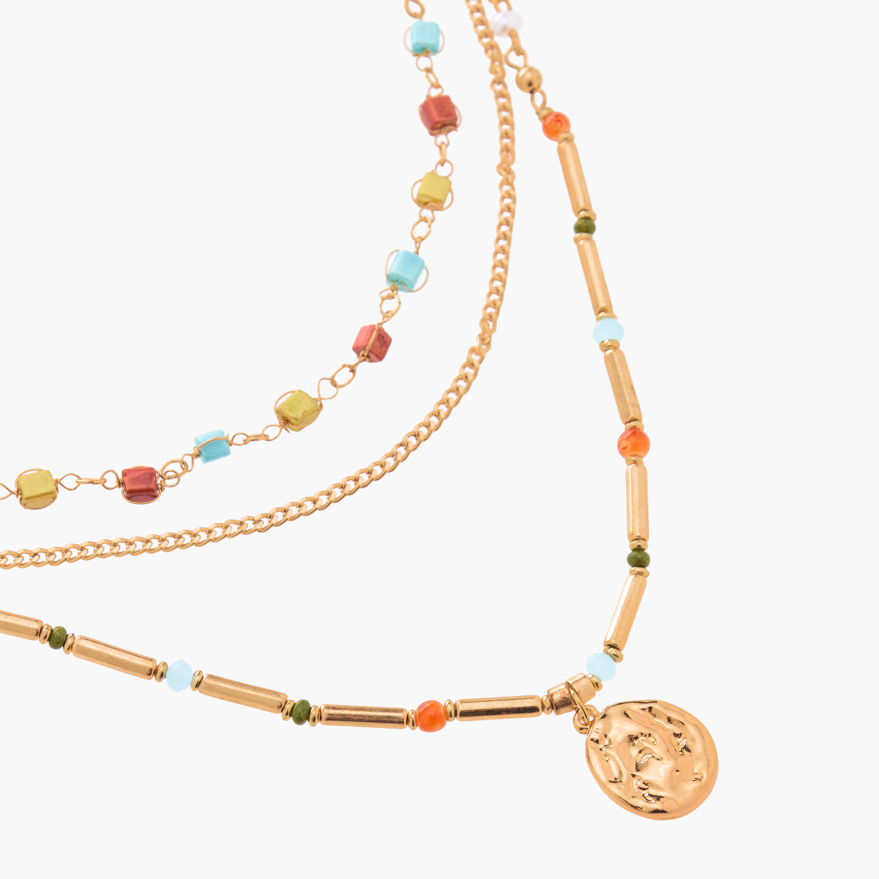 Beaded Layered Necklace with Lobster Clasp Closure-women-watchesandjewellery-jewellery-necklacesandpendants-image-4