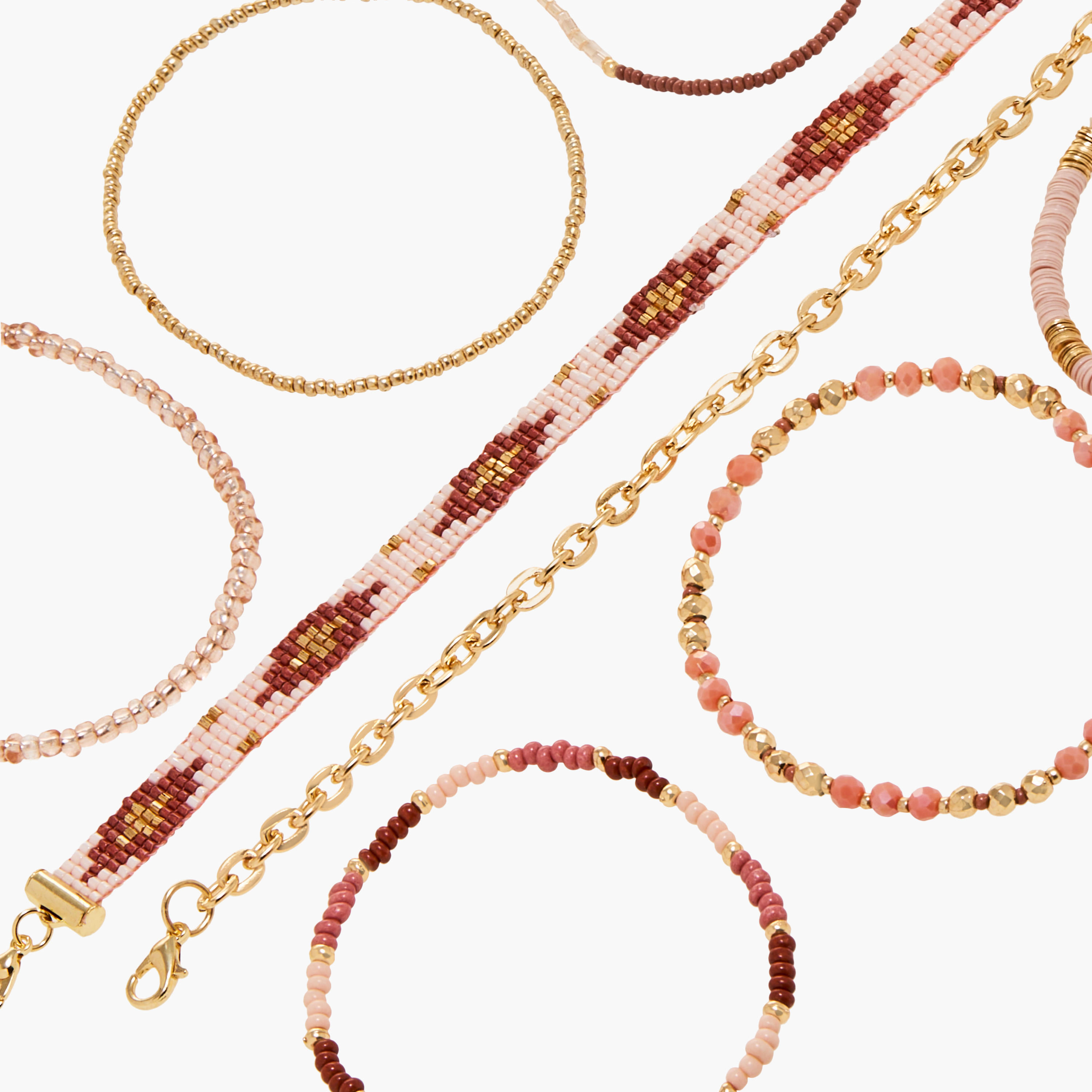 سوار خرز قابل للتمدد - مجموعة من 8-women-watchesandjewellery-jewellery-banglesandbracelets-image-19