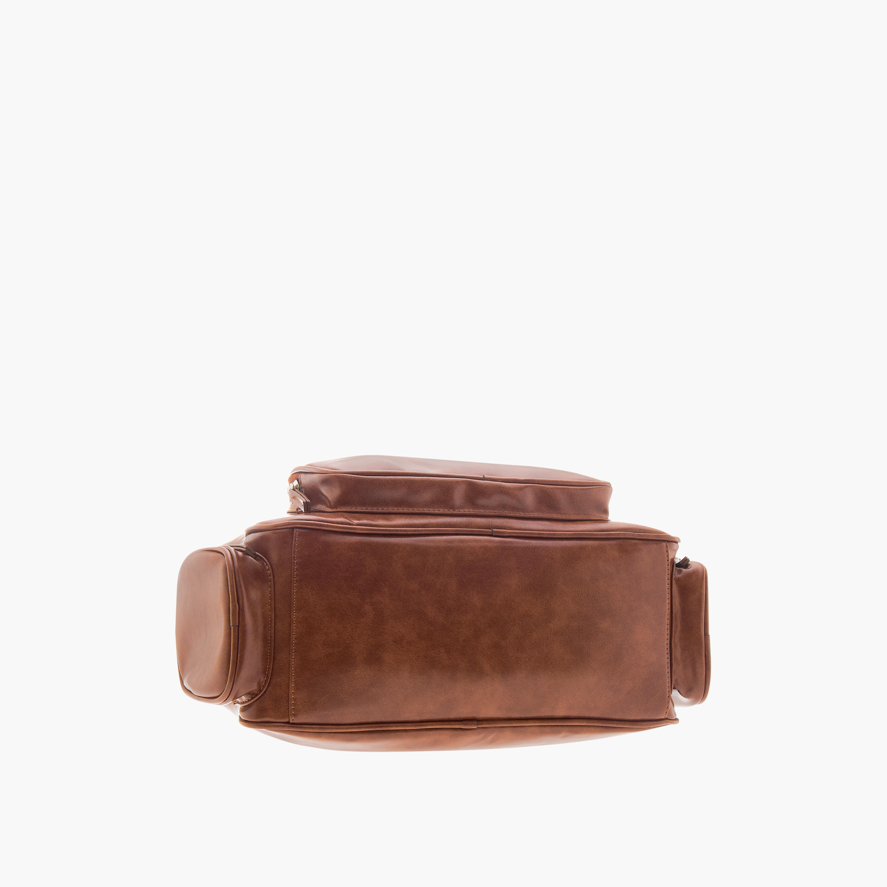 شنطة كتف بمقبض مزدوج وإغلاق سحاب وتفاصيل جيب-women-bagsandwallets-handbags-image-6