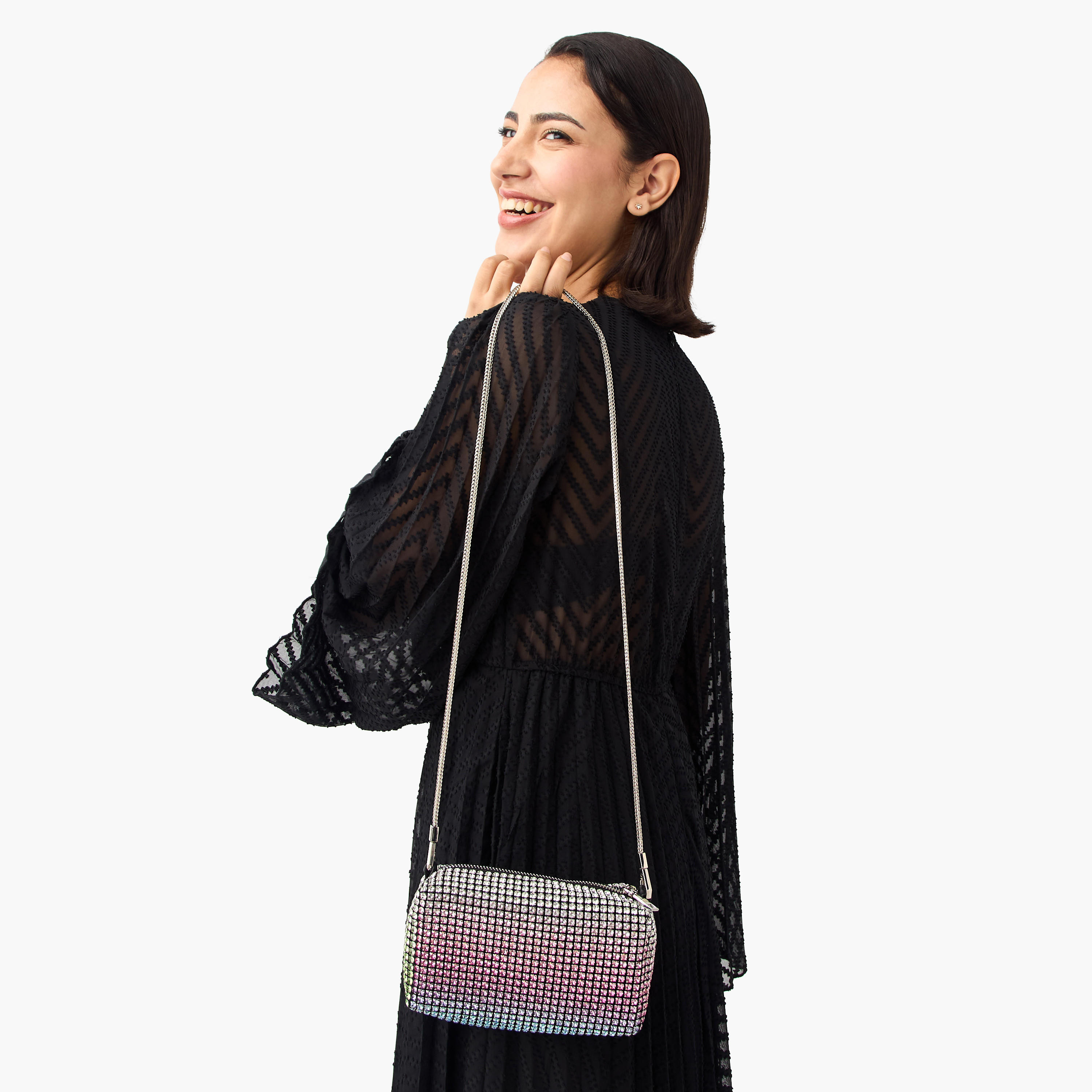 شنطة كروس بودي متدرجة الألوان ومزينة بالأحجار مع مقبض-women-bagsandwallets-handbags-image-2