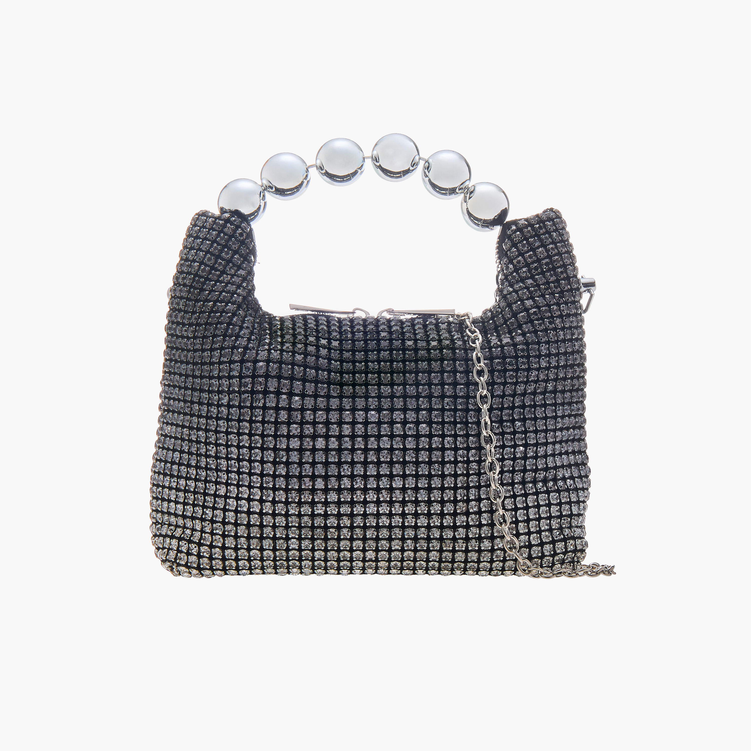 شنطة كروس بودي مزيّنة بحزام سلسلة قابل للفصل وسحاب إغلاق-women-bagsandwallets-handbags-image-1