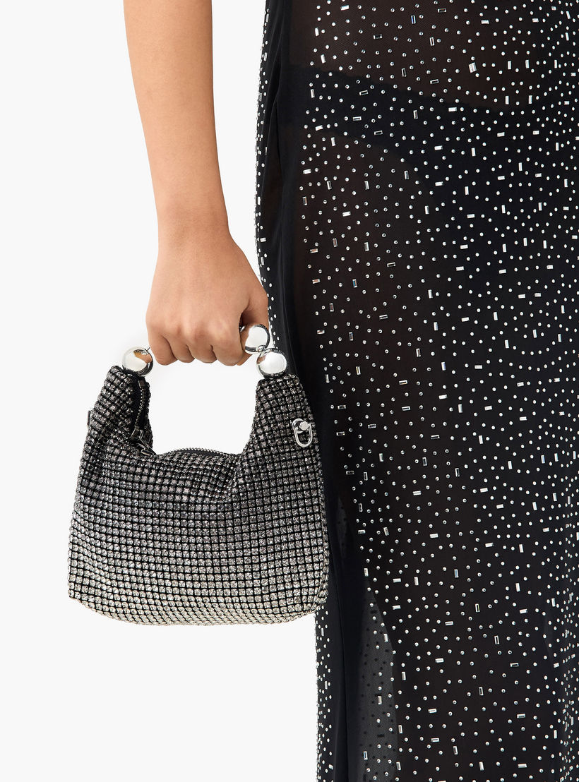 شنطة كروس بودي مزيّنة بحزام سلسلة قابل للفصل وسحاب إغلاق-women-bagsandwallets-handbags-image-2