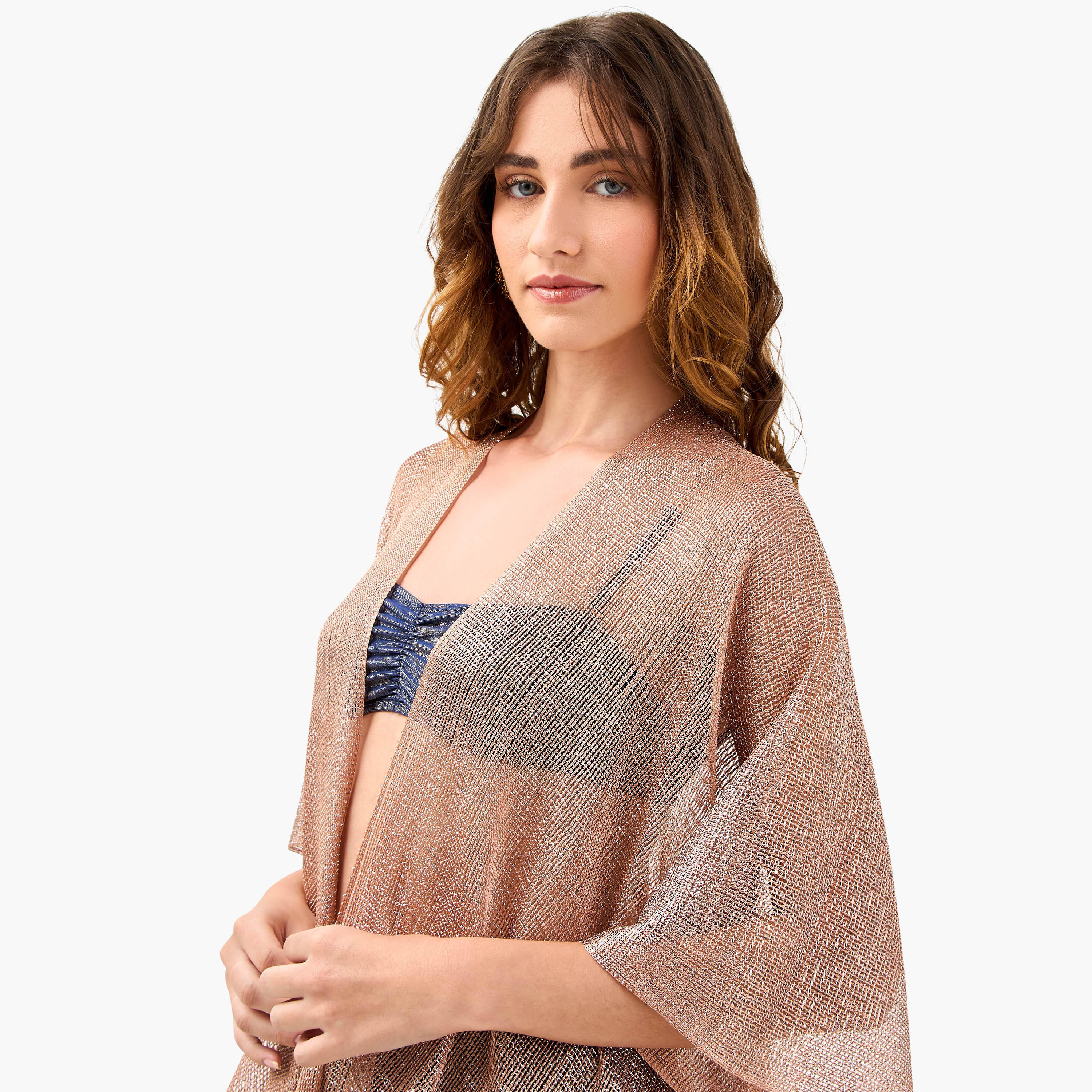 سترة لوريكس بارزة الملمس مفتوحة من الأمام بشراشيب-women-clothing-swimandbeach-beachwear-image-4