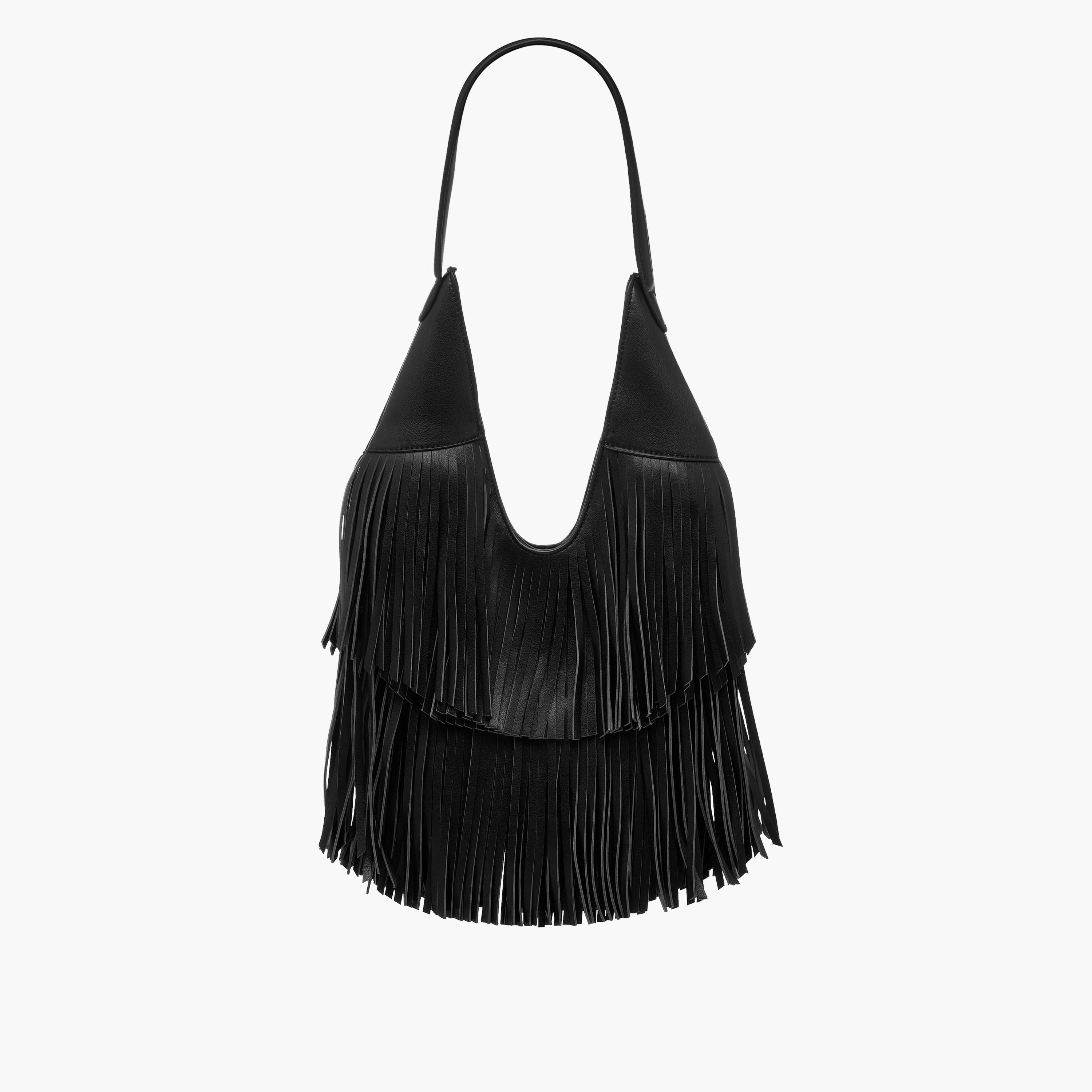 شنطة كتف بشُرّابات وزر إغلاق مغناطيسي-women-bagsandwallets-handbags-image-1