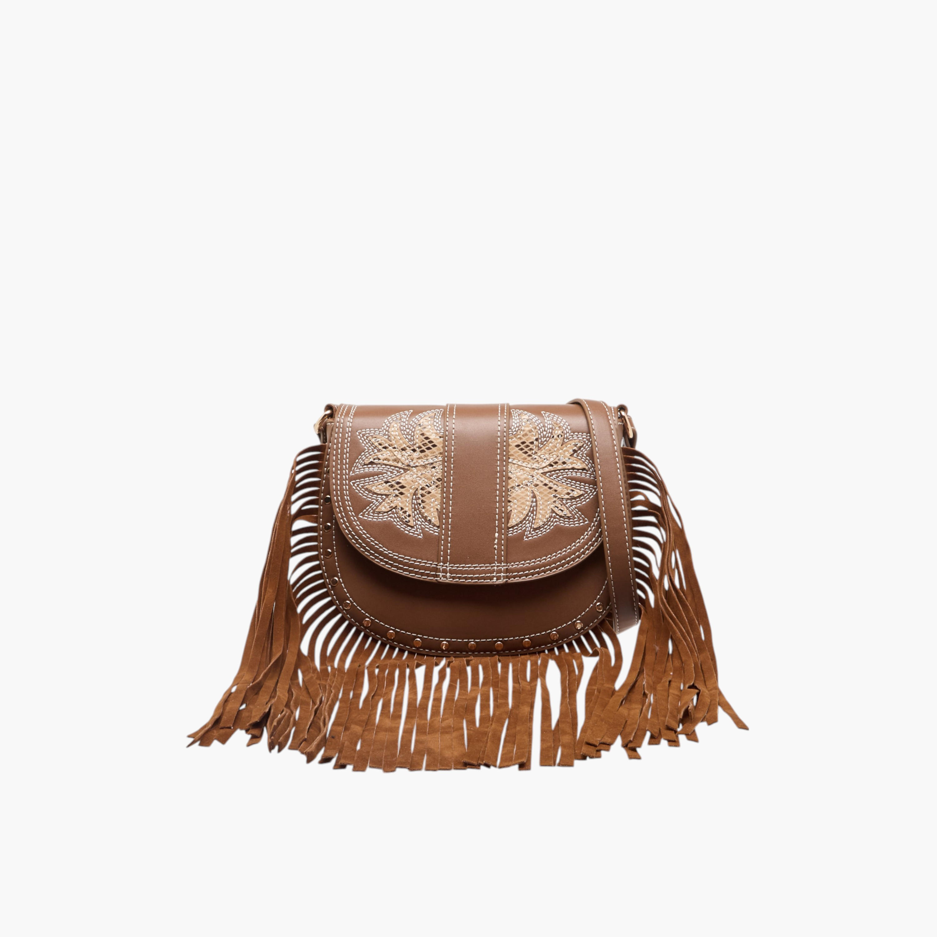 شنطة كروس بودي مطرزة بحزام قابل للتعديل وطية إغلاق-women-bagsandwallets-handbags-image-1